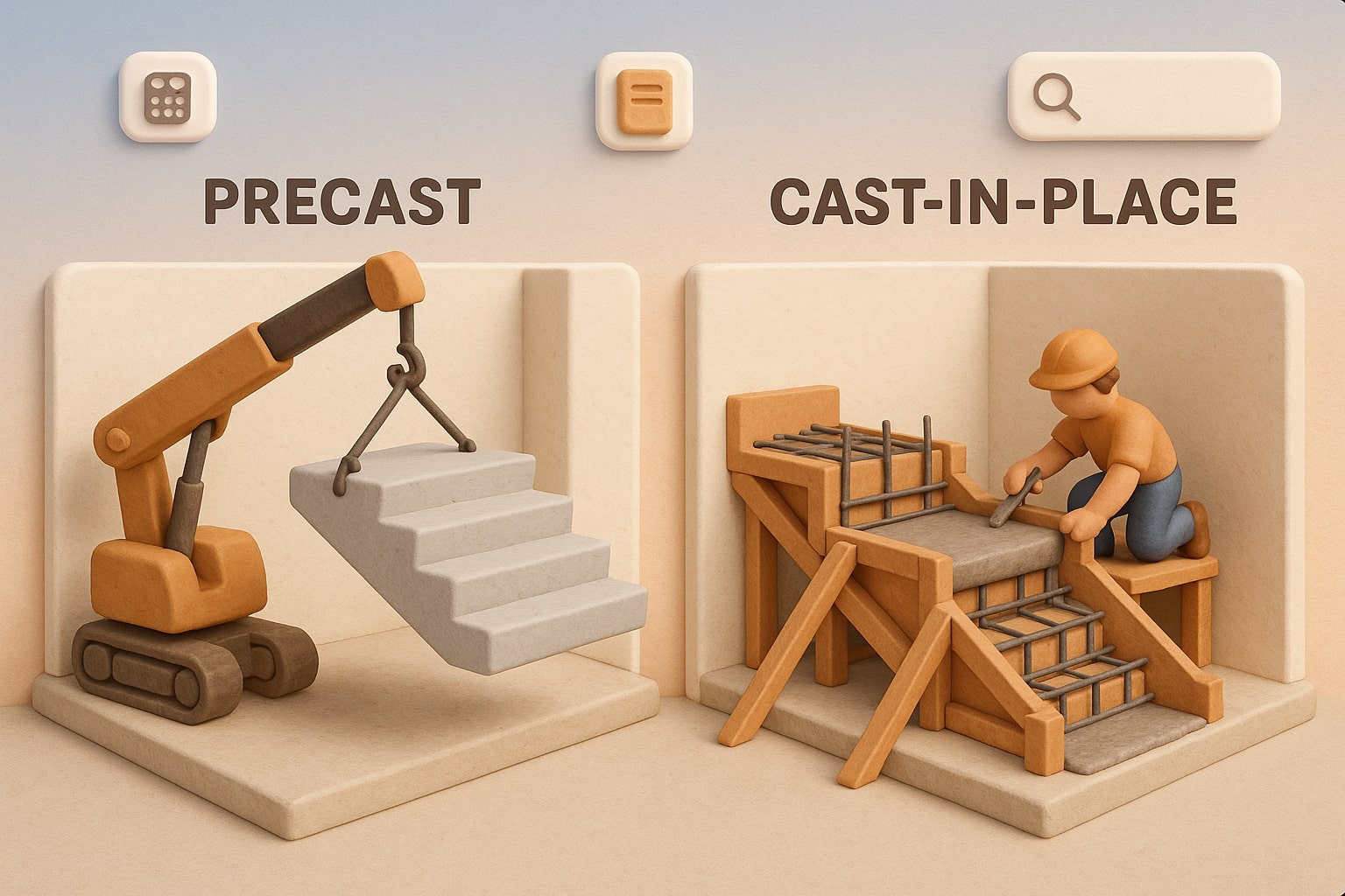 แสดงการทำงานของเครื่องมือคำนวณบันไดคอนกรีตด้วยช่องกรอกข้อมูลและผลลัพธ์ทันทีที่ช่วยผู้ใช้แก้ปัญหาได้ง่าย