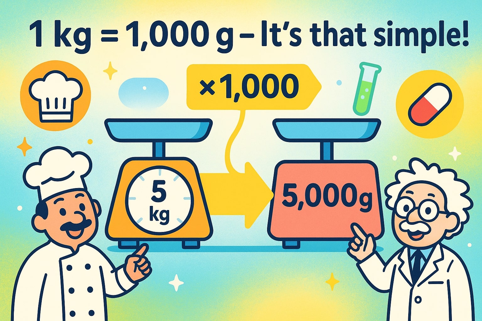 ตัวแปลงกิโลกรัมเป็นกรัม