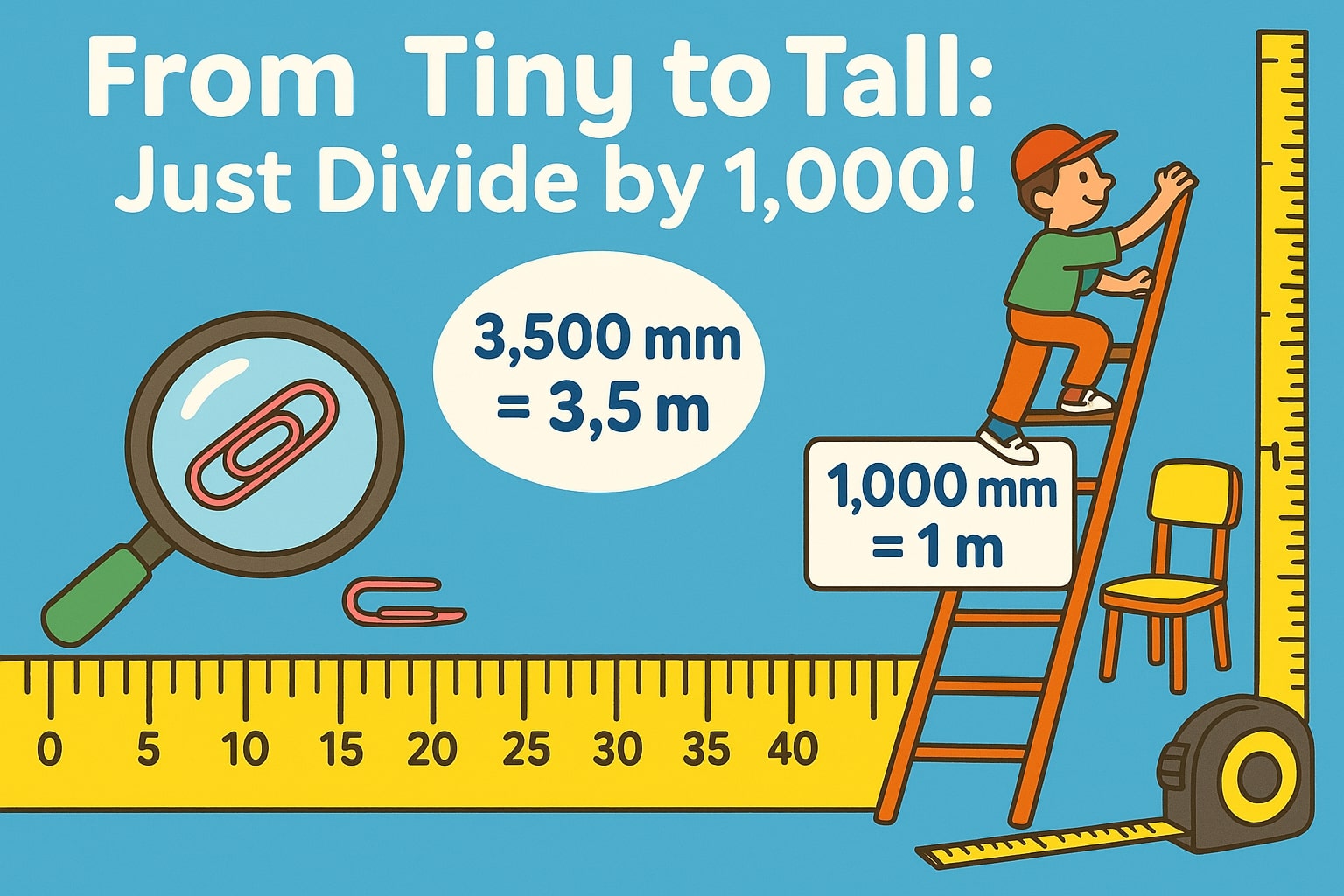 มิลลิเมตรเป็นเมตร 1