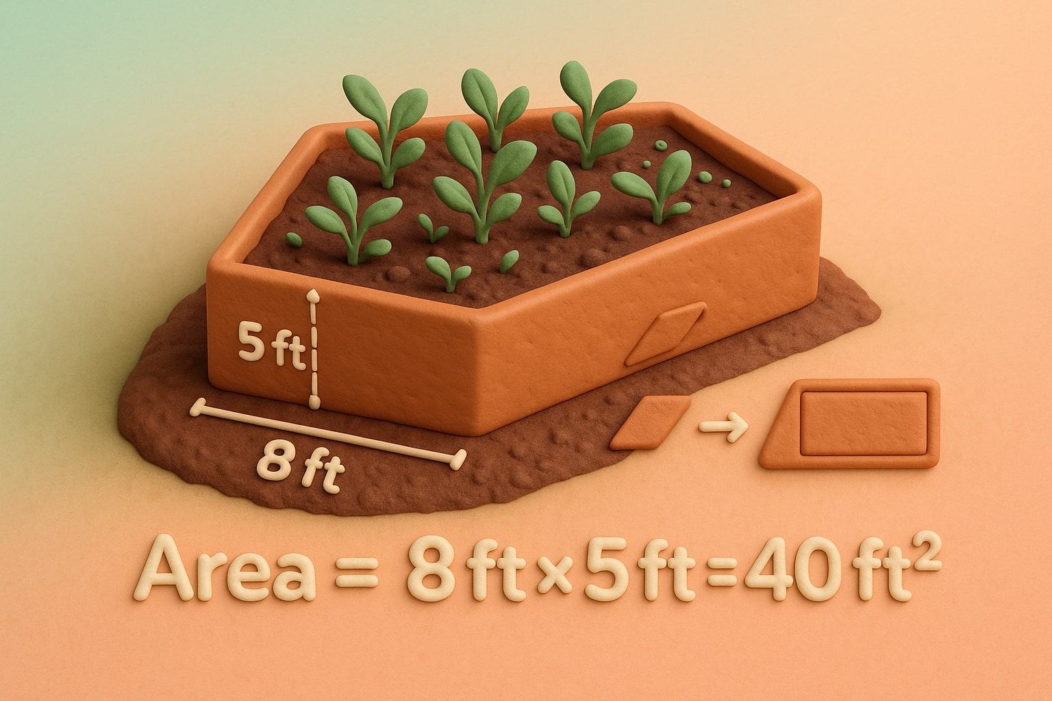 เครื่องมือคำนวณพื้นที่สี่เหลี่ยมขนมเปียกปูน