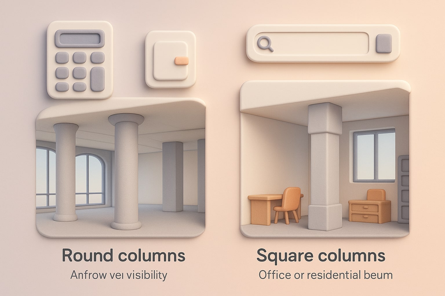 แสดงวิธีการทำงานของเครื่องมือคำนวณคอนกรีตทรงกลมด้วยช่องกรอกข้อมูลและผลลัพธ์ทันทีที่ช่วยแก้ปัญหาได้ง่าย