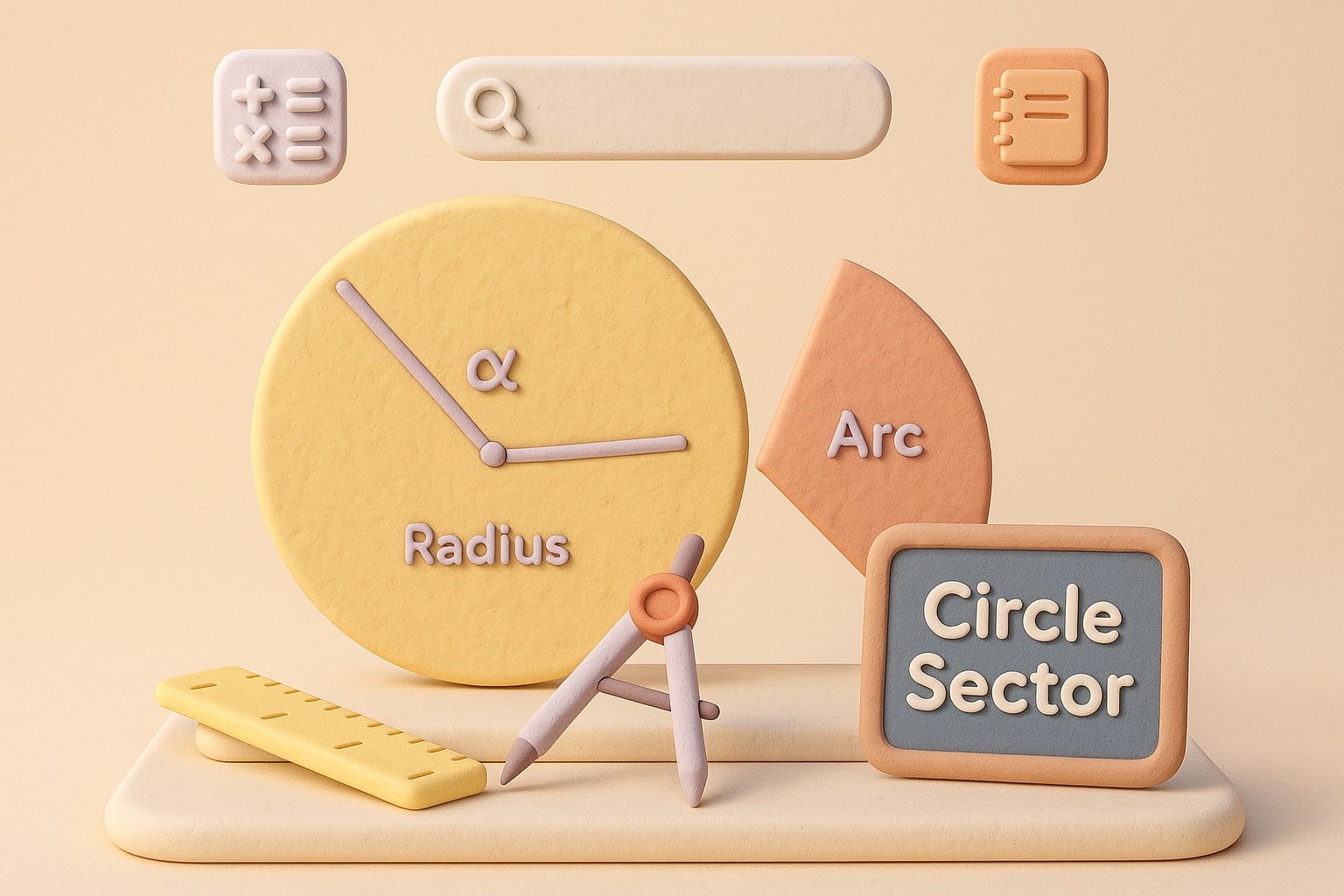 แสดงการทำงานของเครื่องมือคำนวณพื้นที่ครึ่งวงกลมด้วยช่องกรอกข้อมูลและผลลัพธ์ทันทีช่วยให้ผู้ใช้แก้ปัญหาได้ง่าย