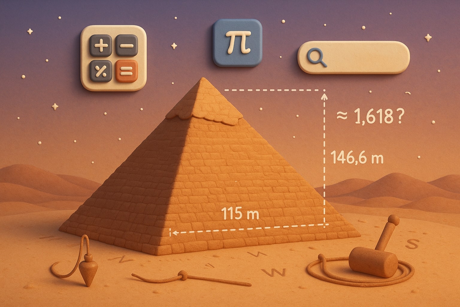 แสดงวิธีการทำงานของเครื่องมือคำนวณพื้นที่ผิวปิรามิดสี่เหลี่ยม พร้อมช่องป้อนข้อมูลและผลลัพธ์ทันทีที่ช่วยให้ผู้ใช้แก้ปัญหาได้ง่าย