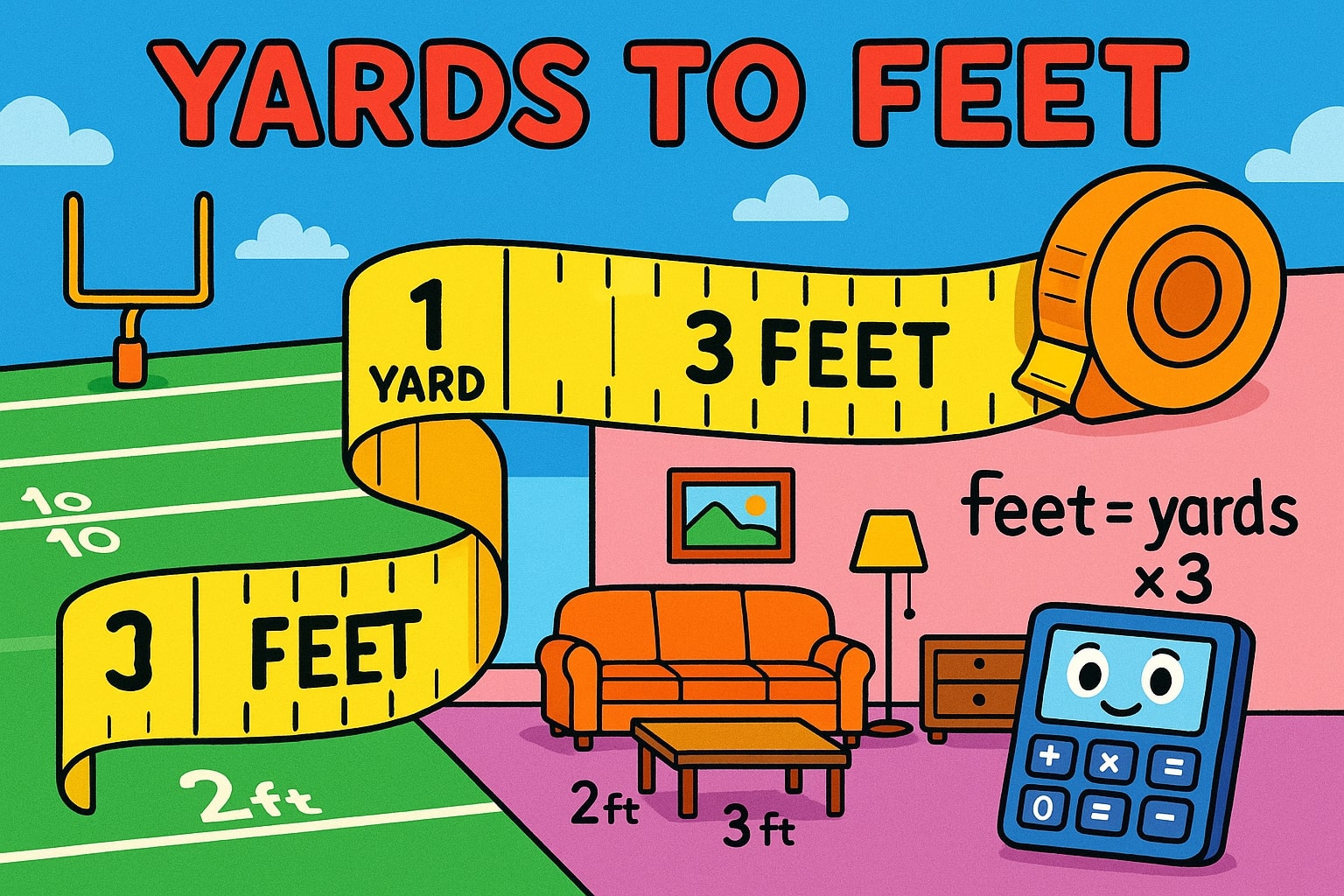 หลาเป็นฟุต 1