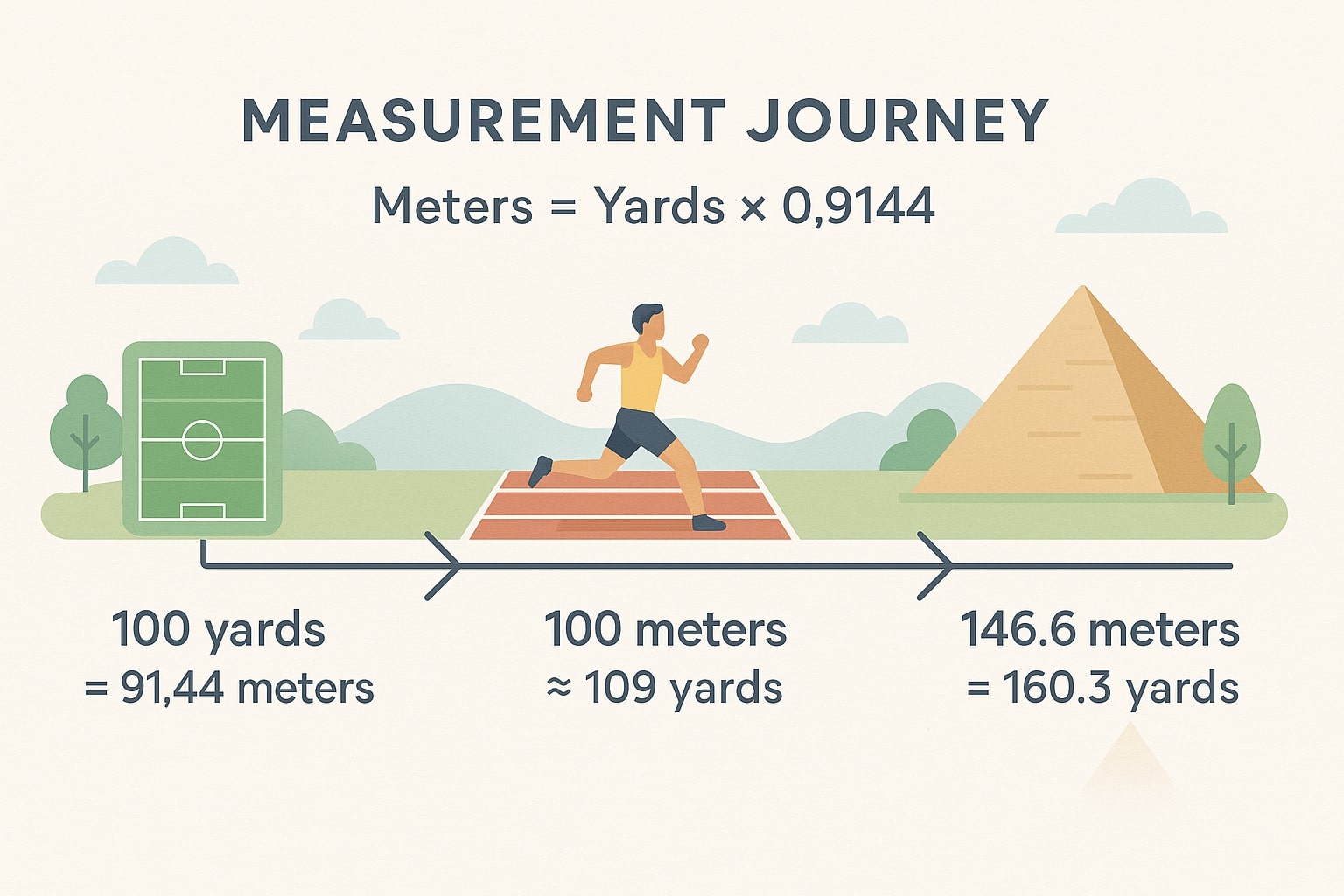 หลาเป็นเมตร 1