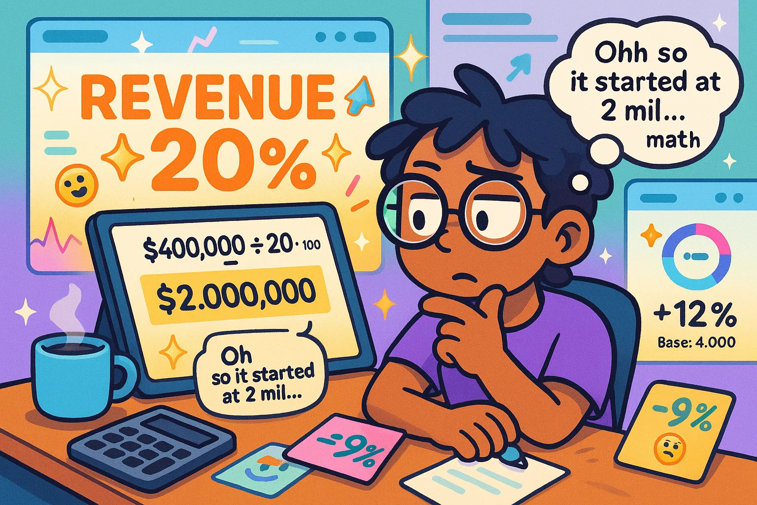 เครื่องมือคำนวณค่าพื้นฐานจากเปอร์เซ็นต์