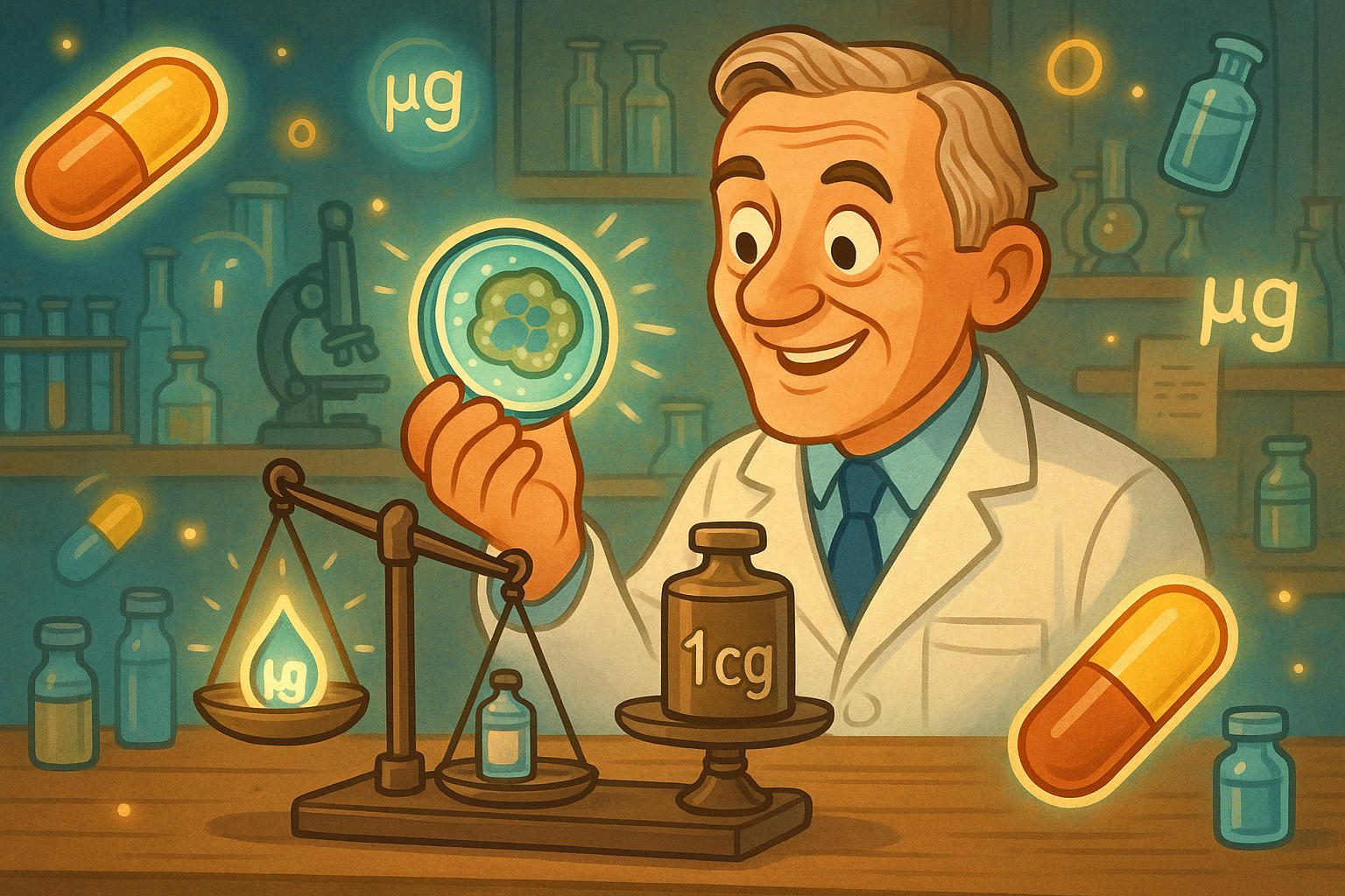 เครื่องมือแปลงเซนติกรัมเป็นไมโครกรัม