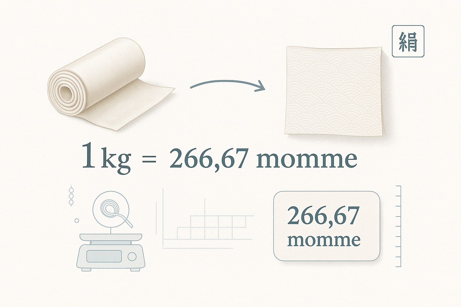 เครื่องมือแปลงกิโลกรัมเป็นโมมเมะ