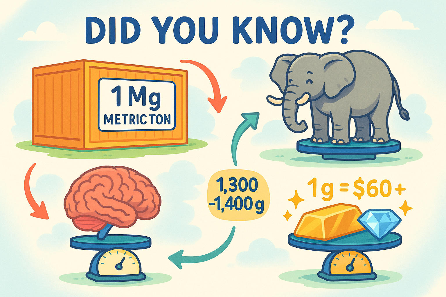 เครื่องมือแปลงเมกะกรัมเป็นกรัม