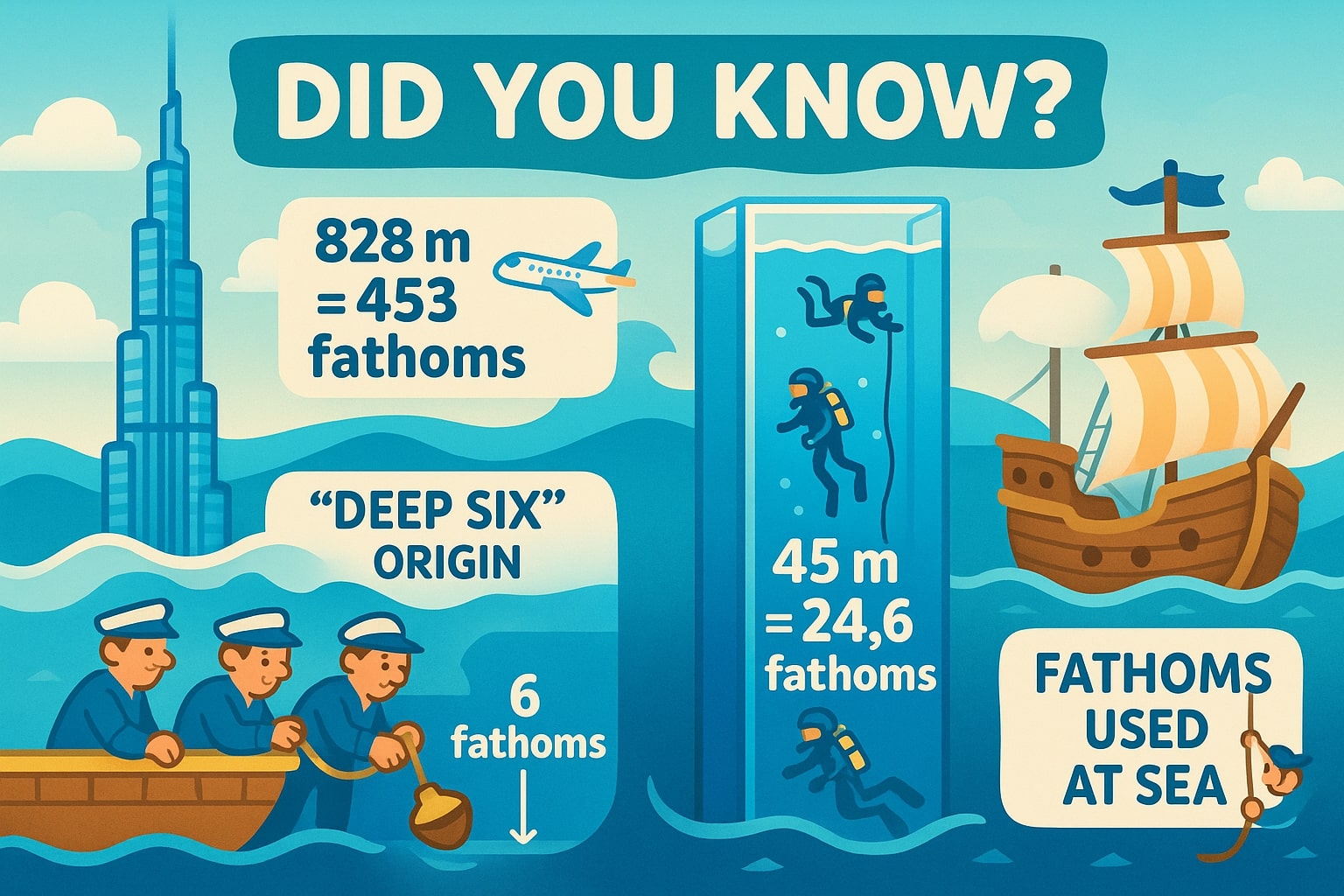 เครื่องมือแปลงเมตรเป็นฟาโธม