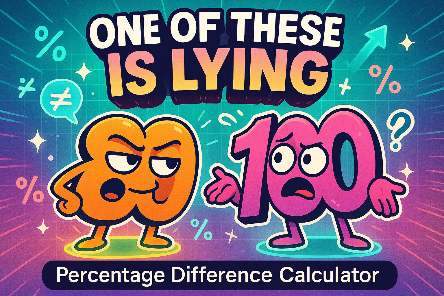 เครื่องมือคำนวณความแตกต่างเป็นเปอร์เซ็นต์