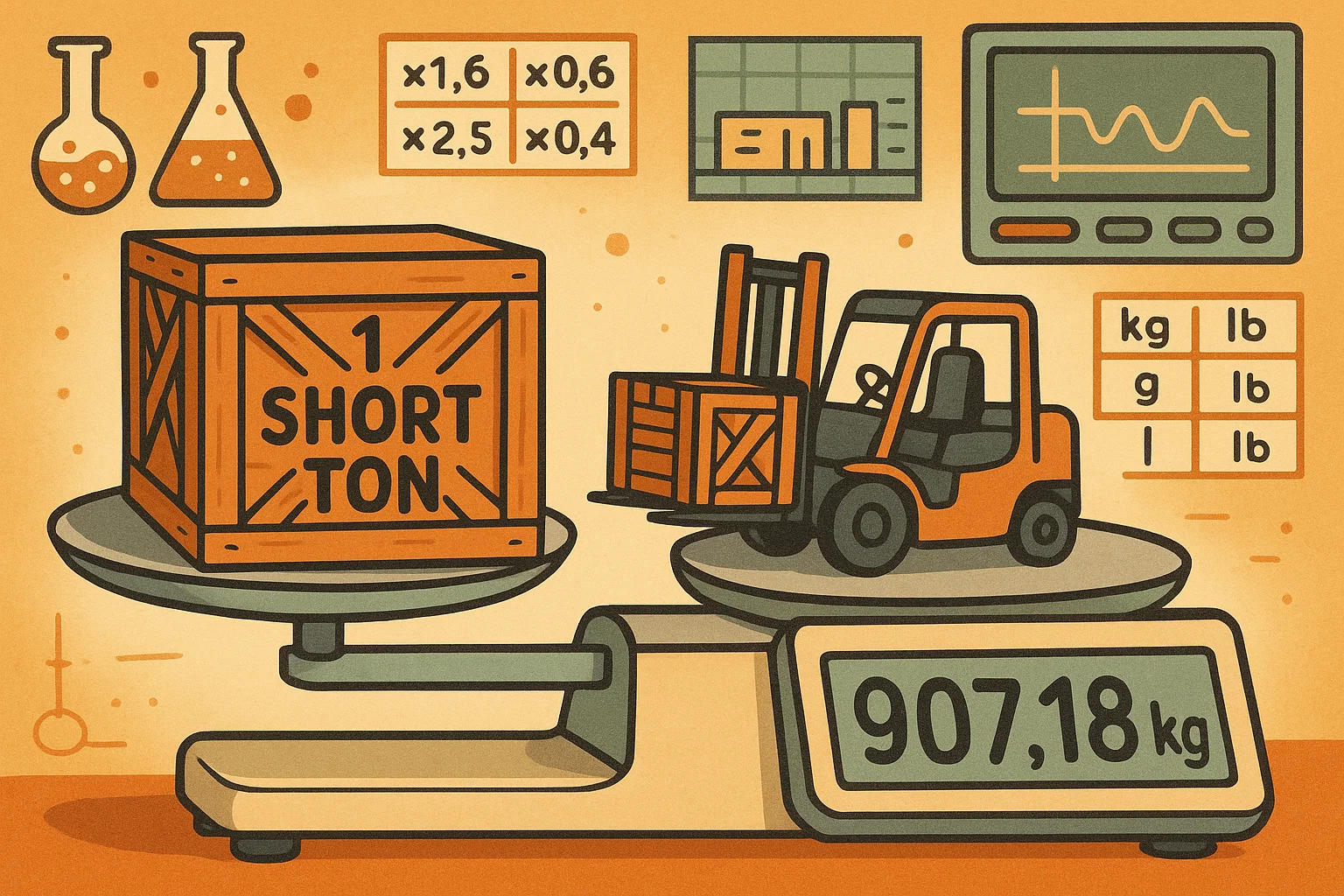 เครื่องมือแปลงหน่วยตันย่อเป็นกิโลกรัม