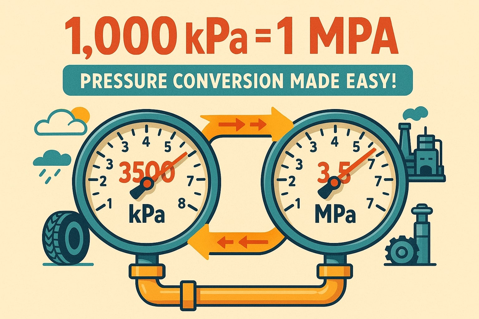 เครื่องมือแปลงกิโลพาสคาลเป็นเมกะพาสคาล