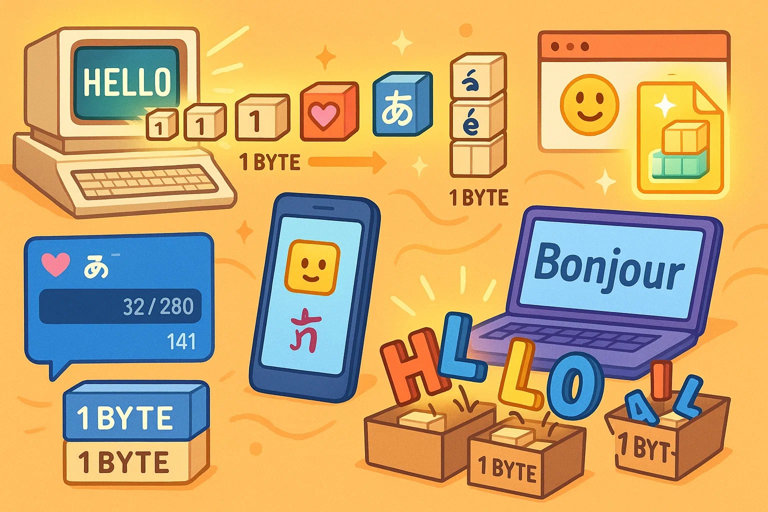 Characters To Bytes Converter