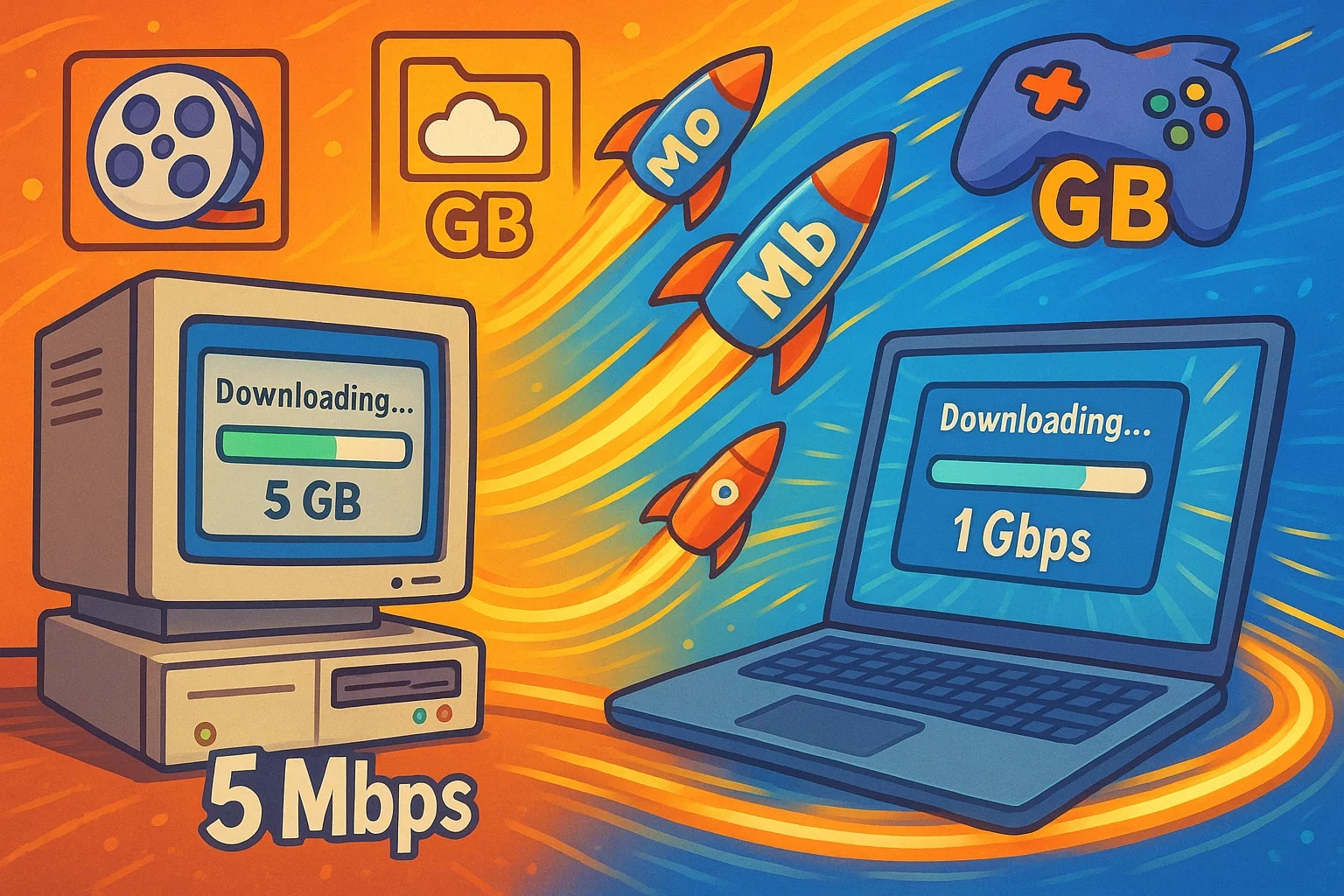 เครื่องมือแปลงกิกะไบต์เป็นเมกะบิต