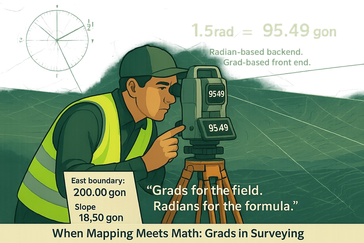 เครื่องมือแปลงกราดเป็นเรเดียน