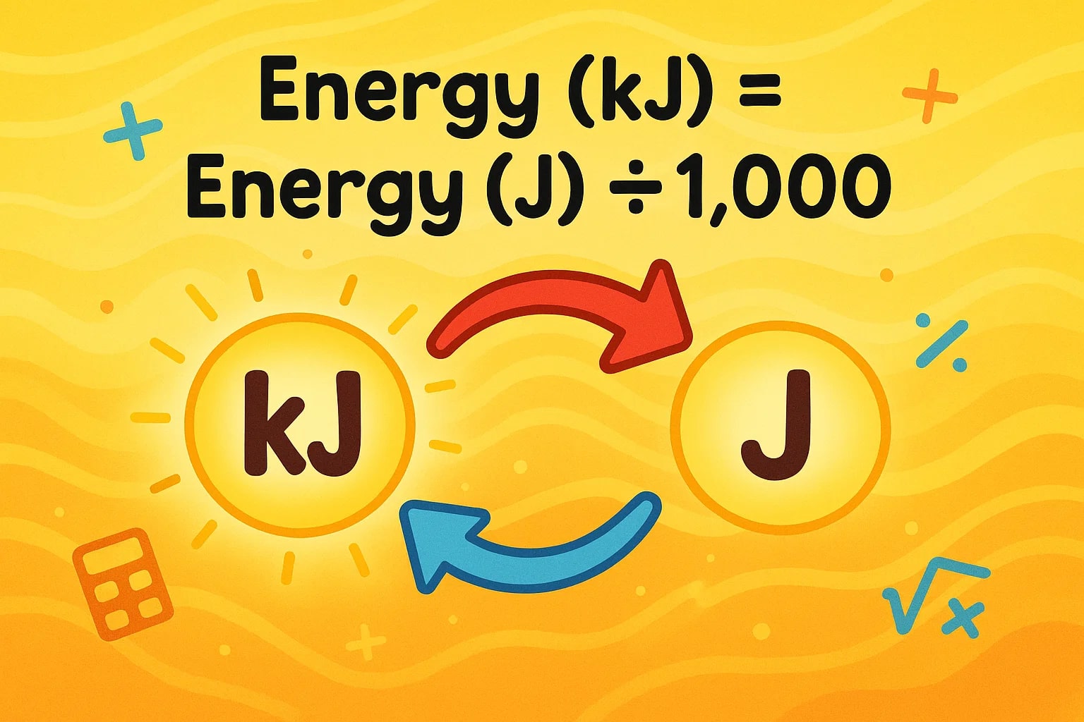 เครื่องมือแปลงกิโลจูลเป็นจูล