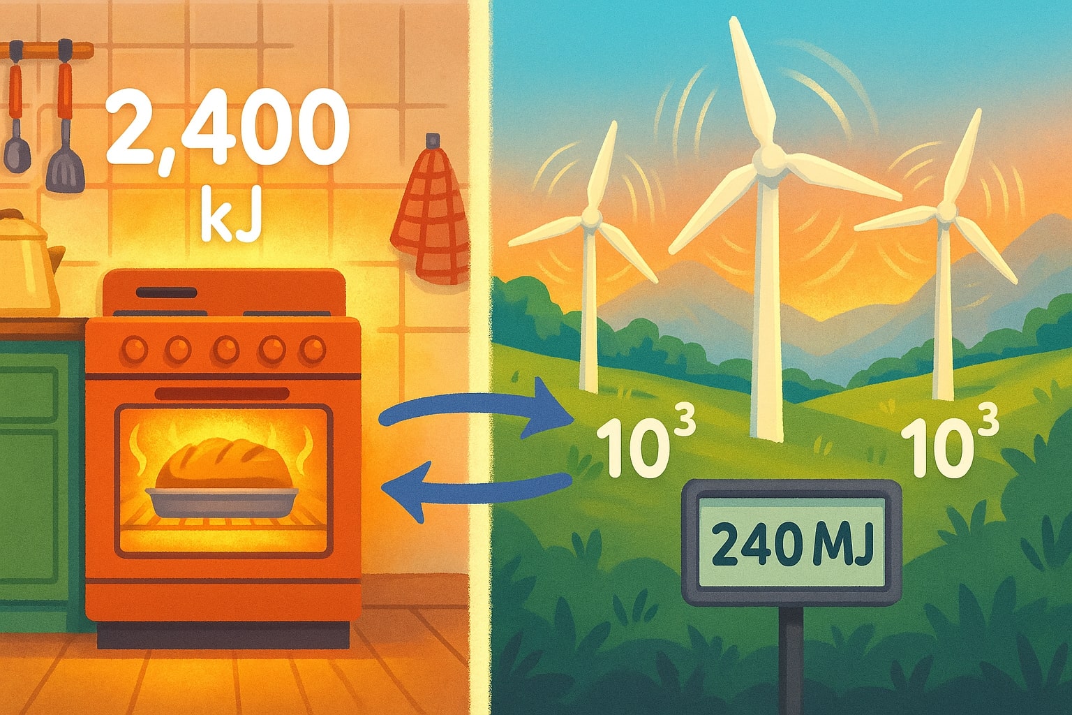 เครื่องมือแปลงหน่วยกิโลจูลเป็นเมกะจูล