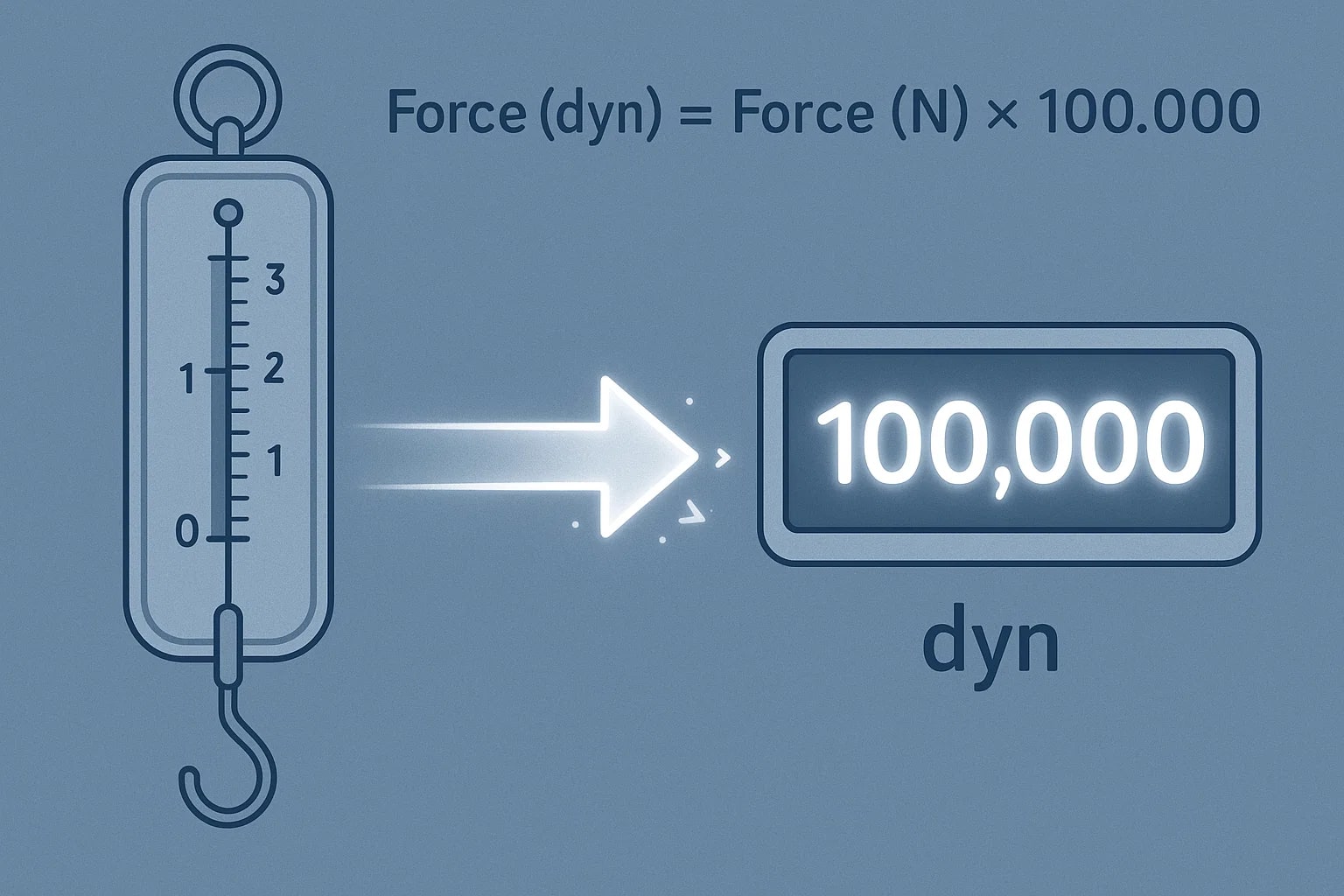 เครื่องมือแปลงนิวตันเป็นไดน์