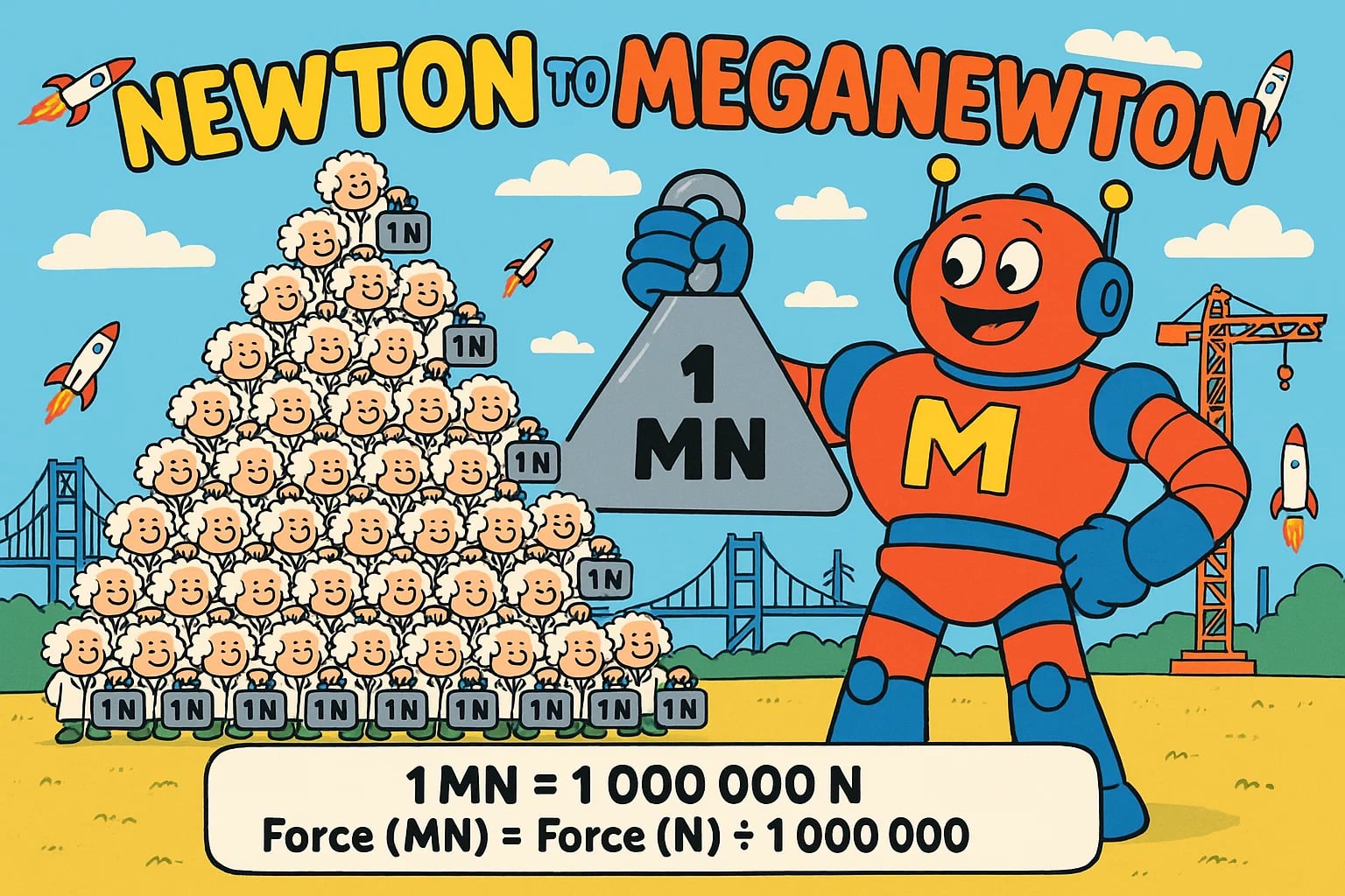 เครื่องมือแปลงนิวตันเป็นเมกะนิวตัน