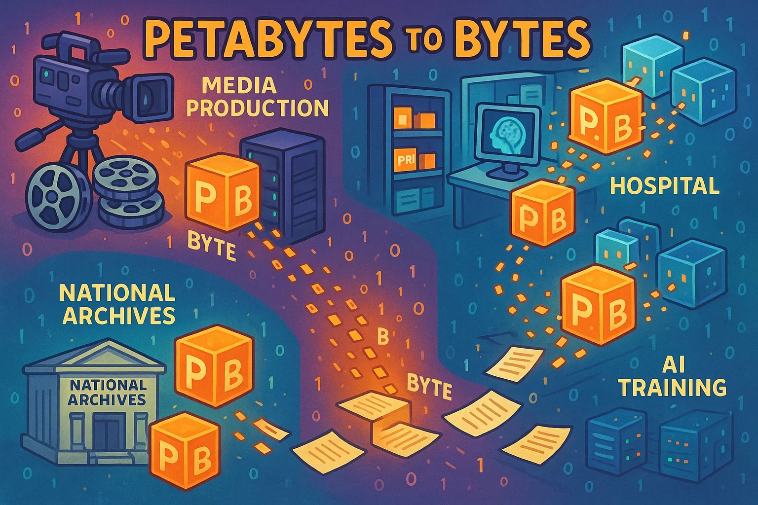 เครื่องมือแปลง Petabytes เป็น Bytes