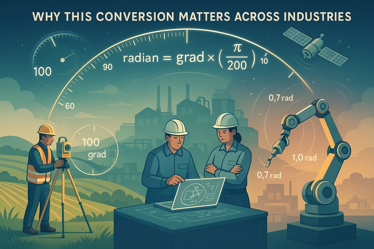 เครื่องมือแปลงหน่วยเรเดียนเป็นกราด