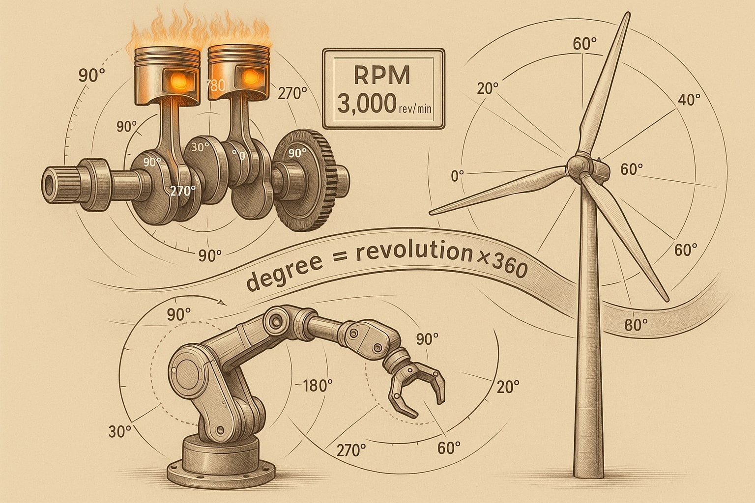 เครื่องแปลงรอบเป็นองศา