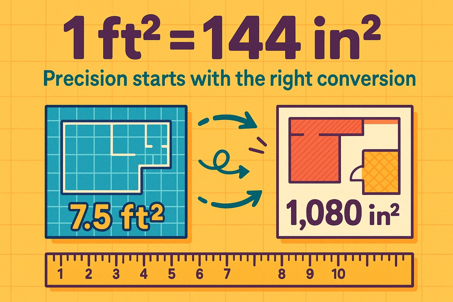 ตัวแปลงฟุต² เป็นนิ้ว²