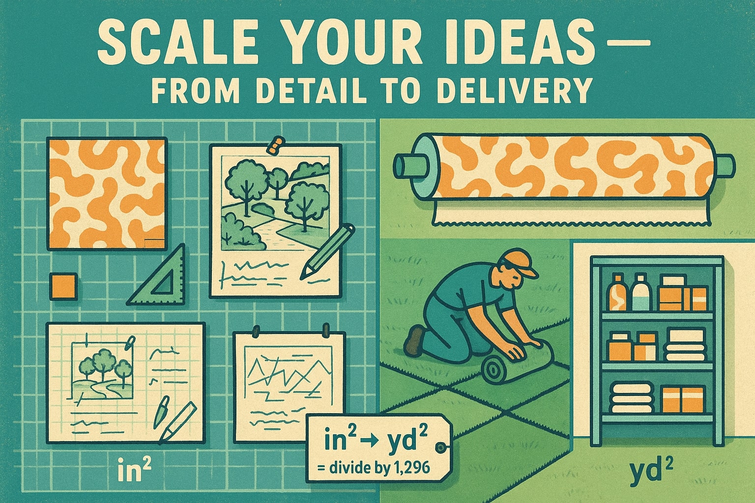 เครื่องมือแปลงจากตารางนิ้วเป็นตารางหลา