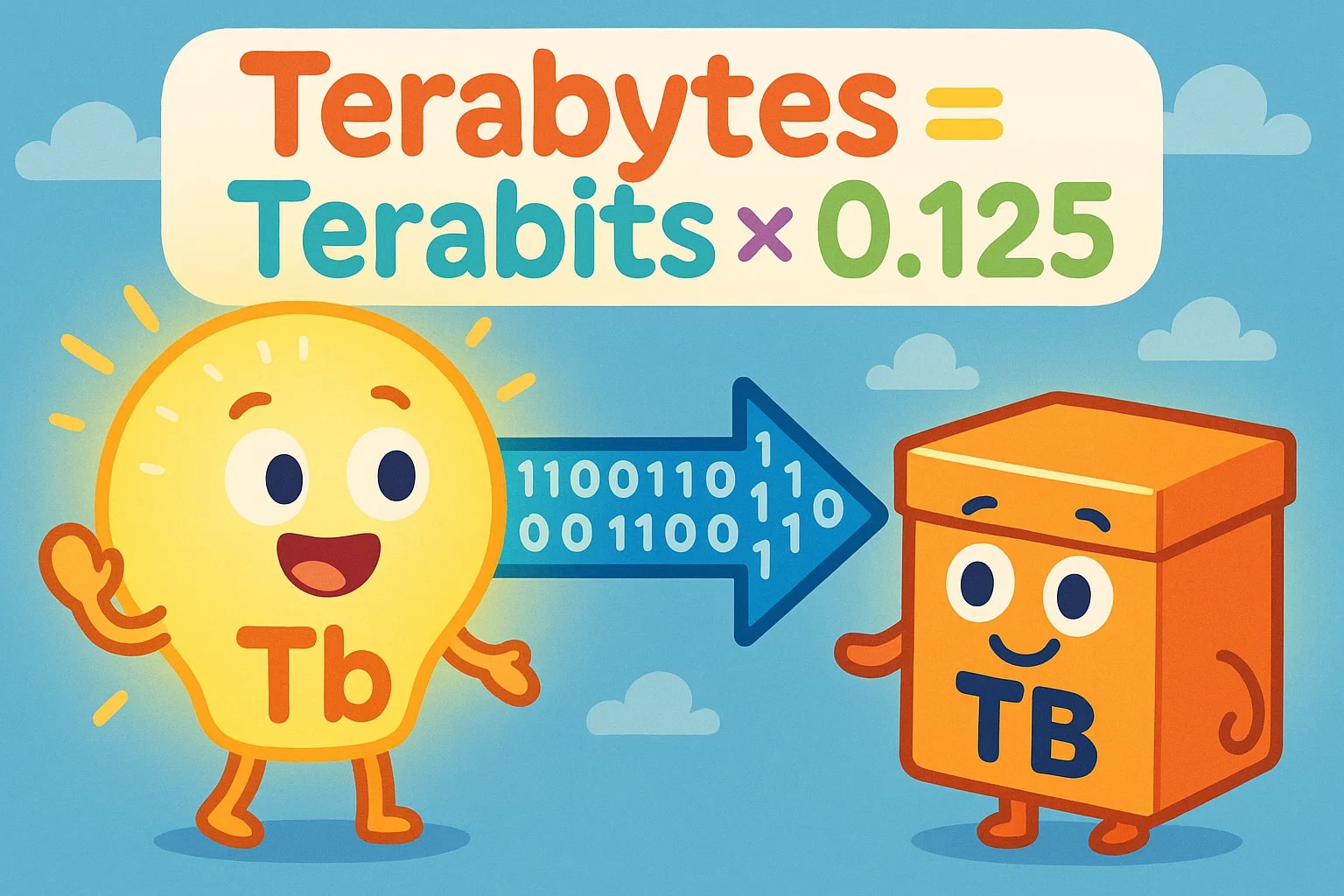 เครื่องมือแปลง Terabit เป็น Terabyte