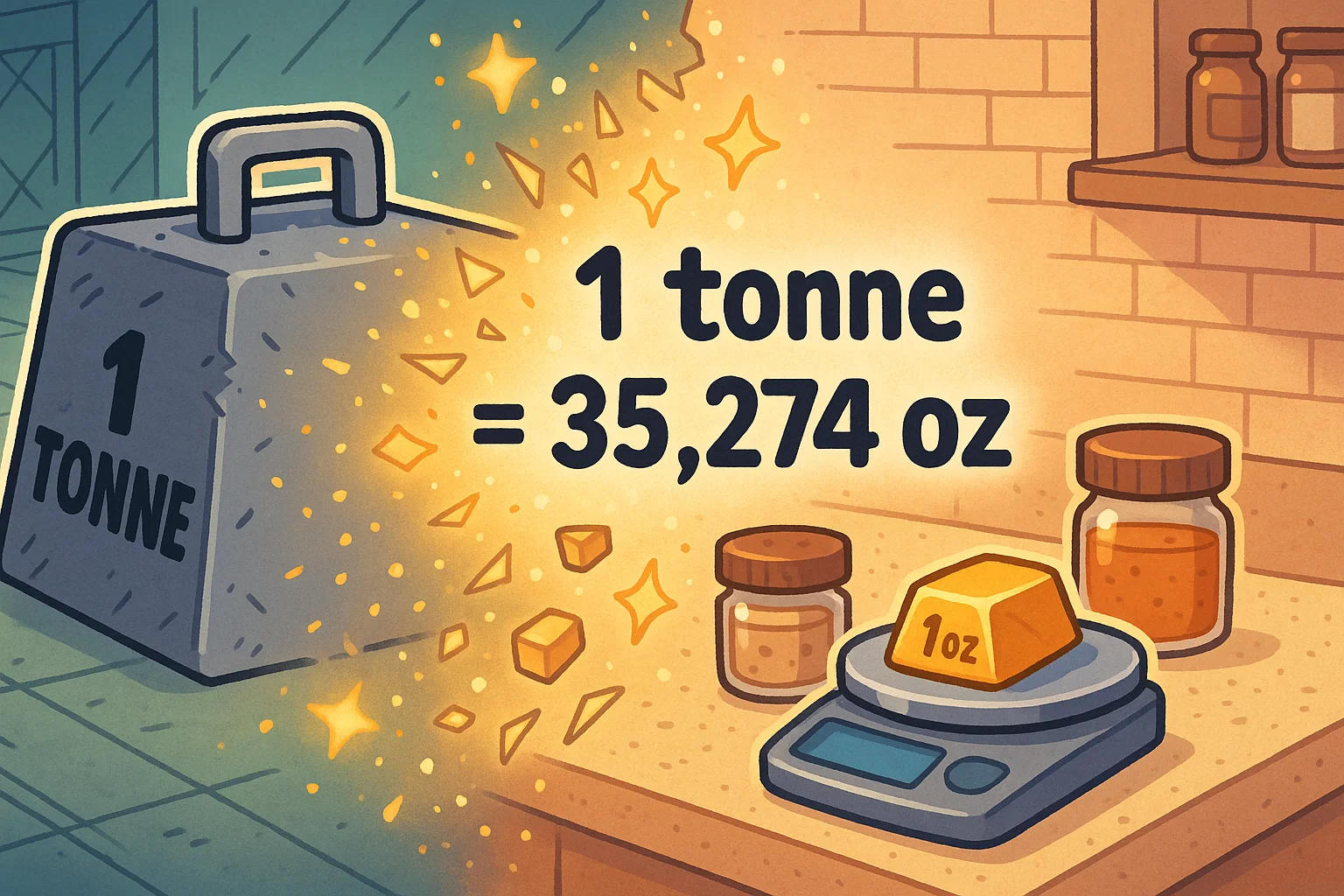 เครื่องมือแปลงตันเป็นออนซ์