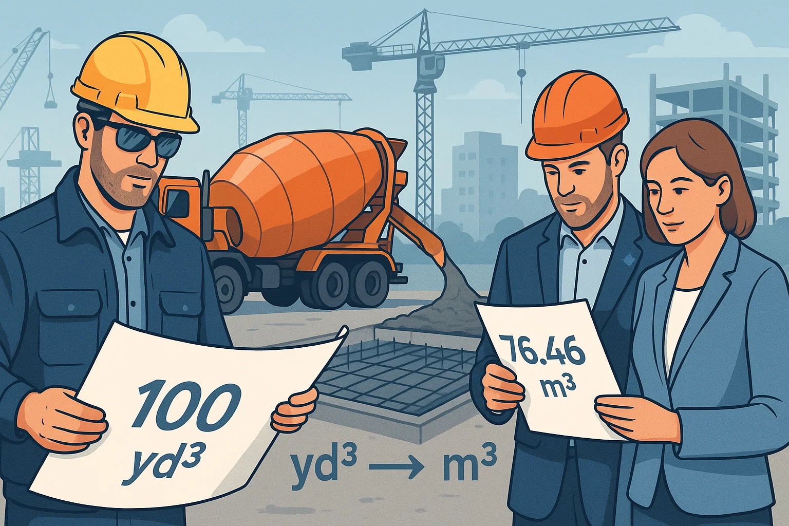 เครื่องมือแปลงลูกบาศก์หลาเป็นลูกบาศก์เมตร