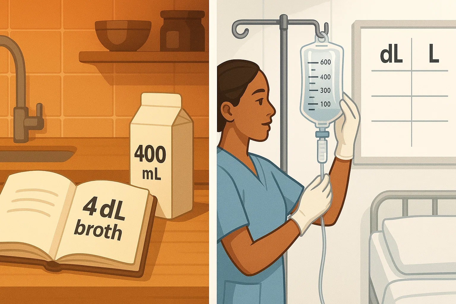 เครื่องมือแปลงเดซิลิตรเป็นมิลลิลิตร