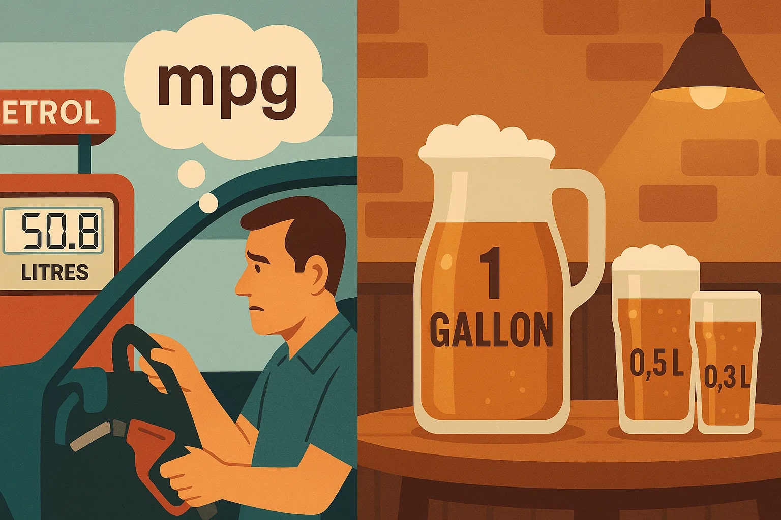 เครื่องมือแปลงแก๊ลอน (UK) เป็นลิตร