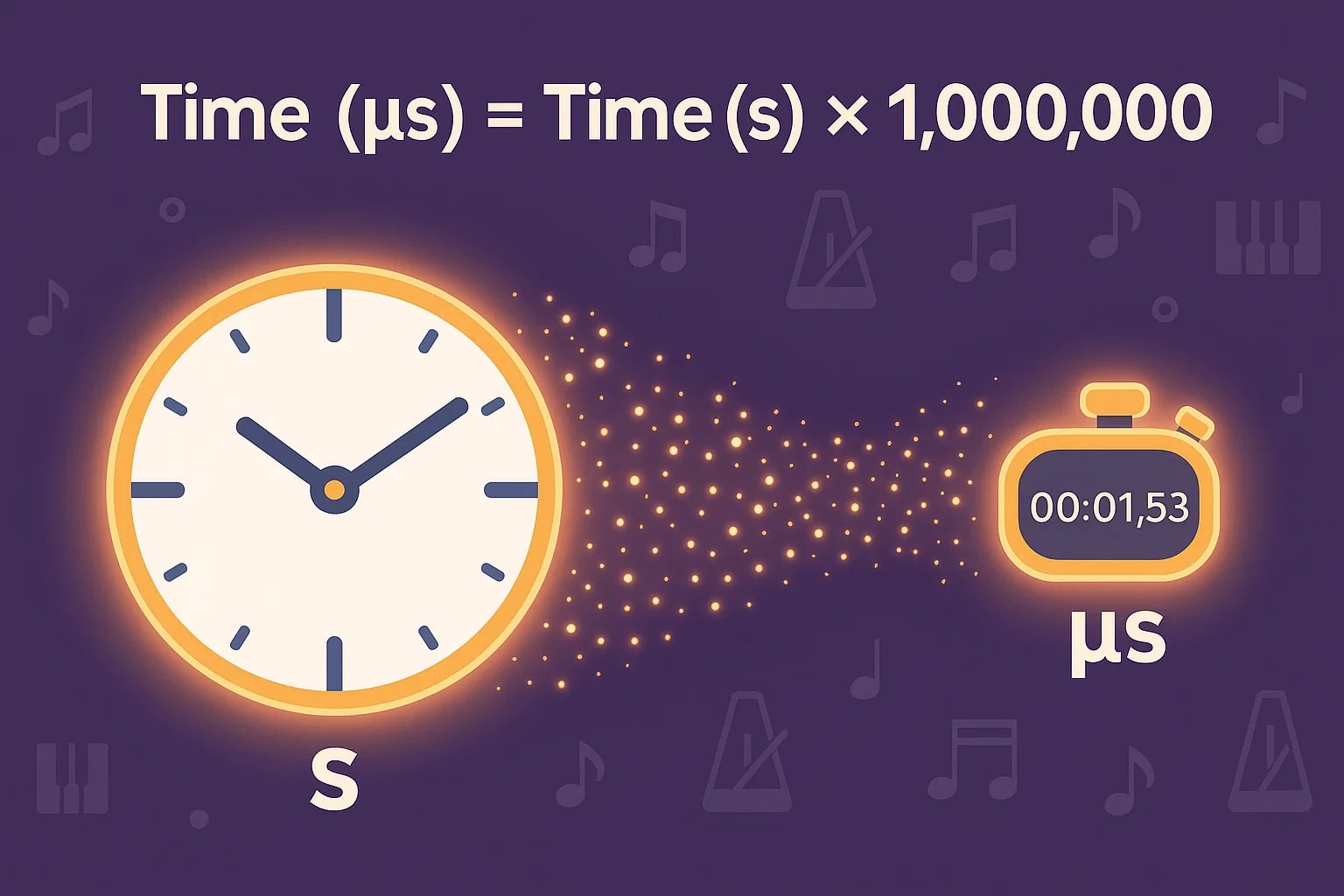 เครื่องมือแปลงวินาทีเป็นไมโครวินาที