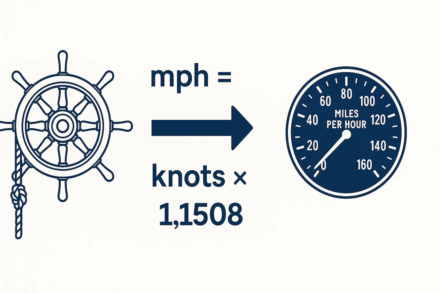 เครื่องมือแปลงหน่วยโหนดเป็นไมล์ต่อชั่วโมง