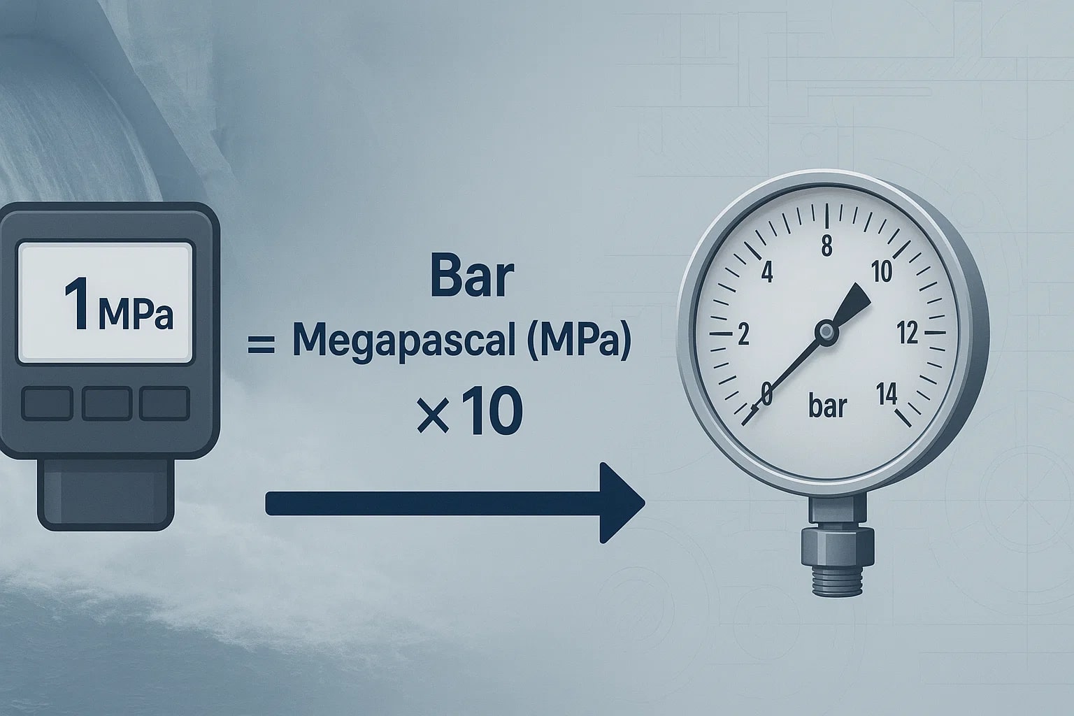 เครื่องมือแปลงหน่วยเมกะปาสกาลเป็นบาร์