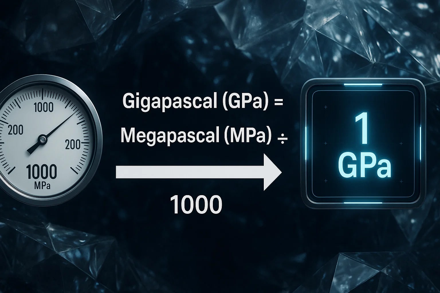 เครื่องมือแปลงเมกะปาสคาลเป็นกิกะปาสคาล