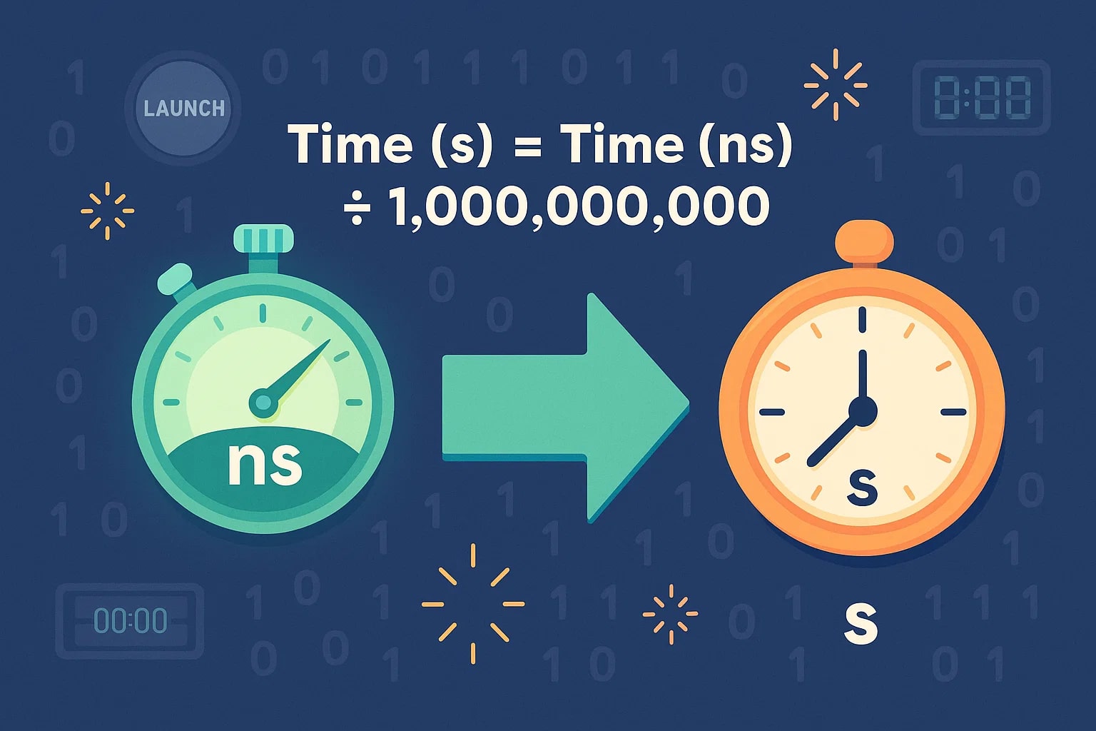 เครื่องมือแปลงหน่วยนาโนวินาทีเป็นวินาที