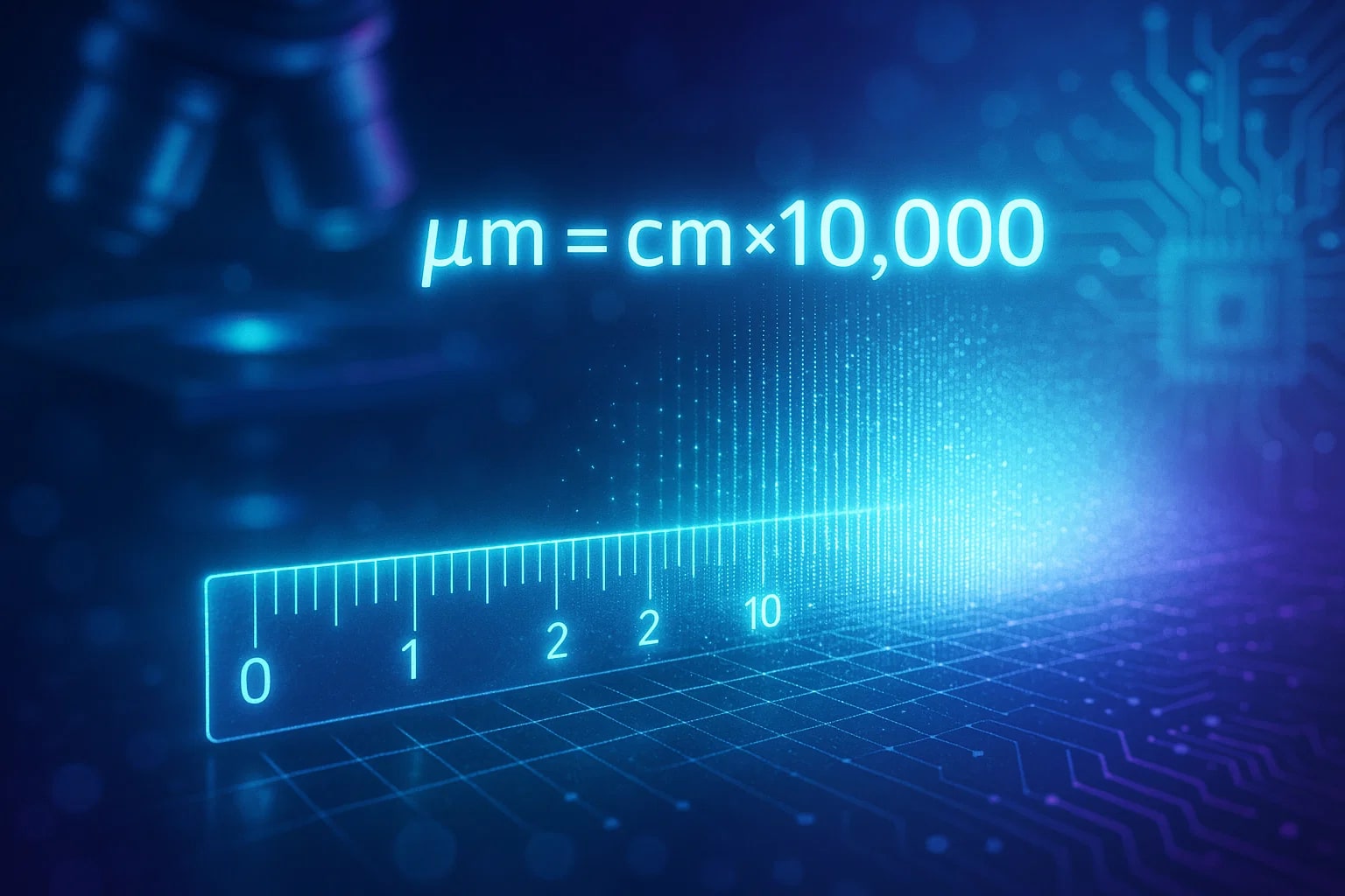 เครื่องมือแปลงเซนติเมตรเป็นไมโครเมตร