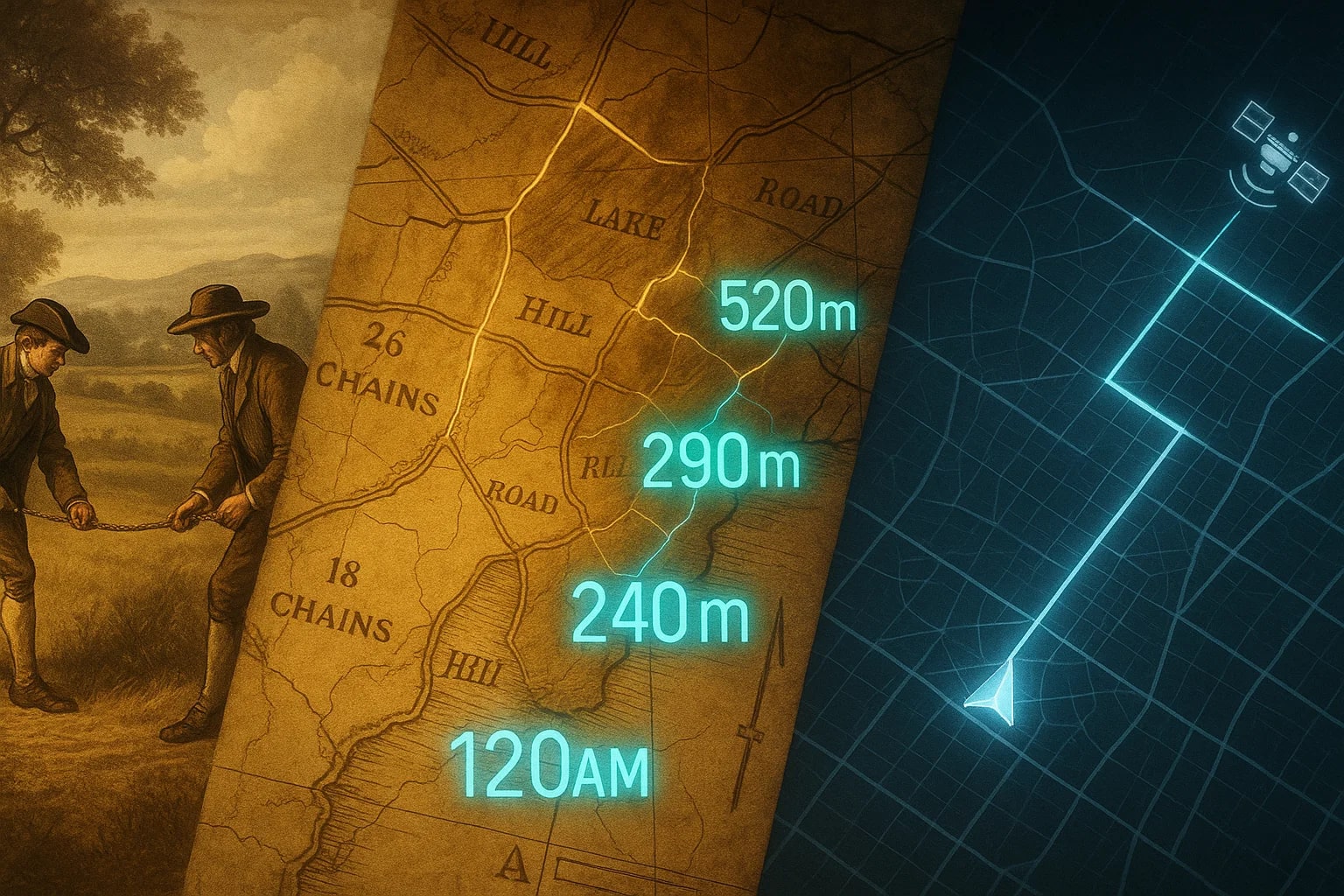 เครื่องมือแปลงโซ่เป็นเมตร