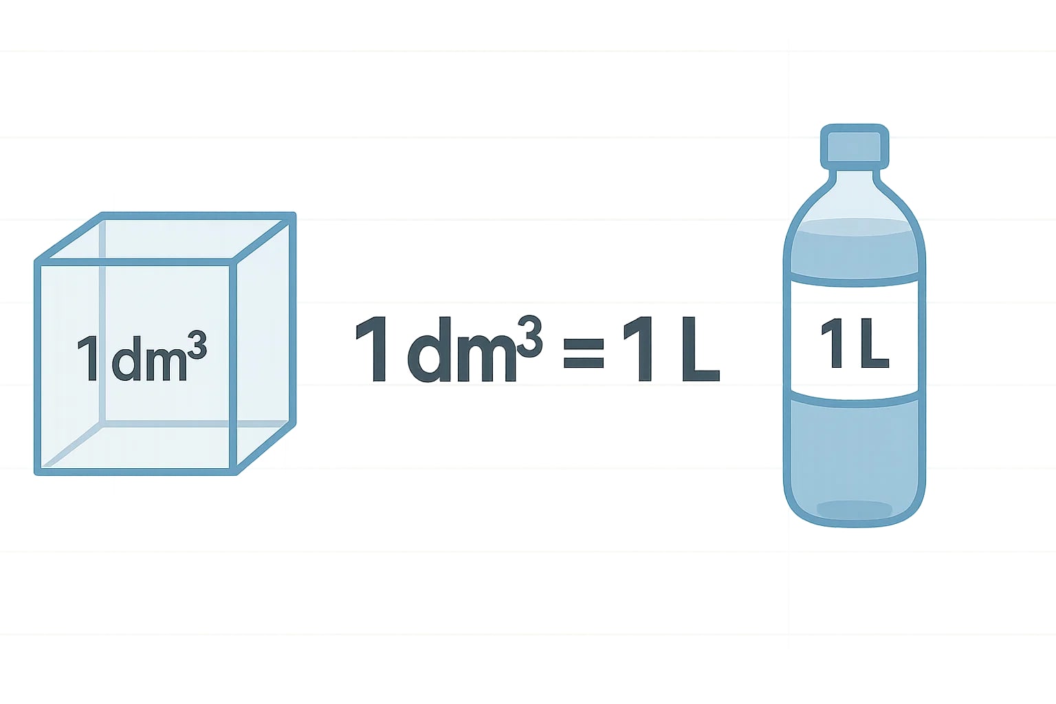 เครื่องมือแปลงลูกบาศก์เดซิเมตรเป็นลิตร