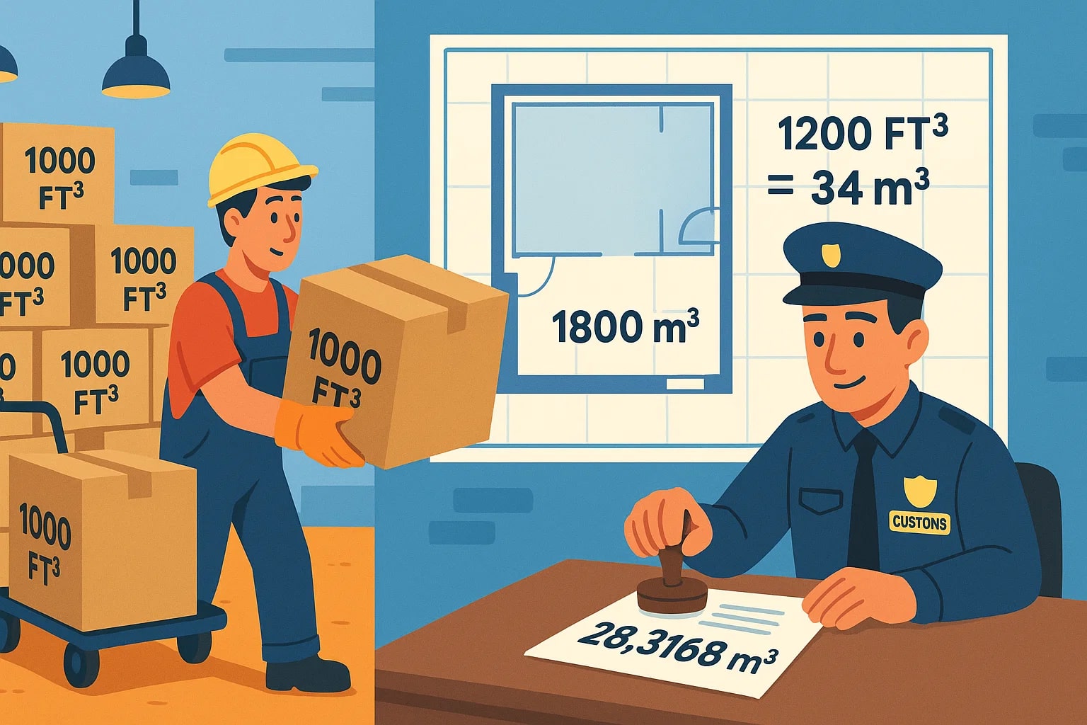 เครื่องมือแปลงลูกบาศก์ฟุตเป็นลูกบาศก์เมตร