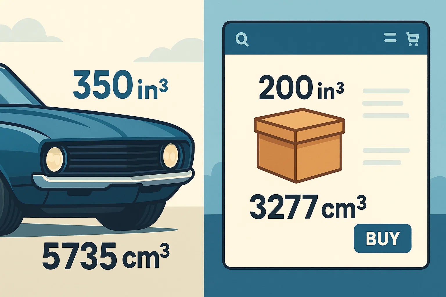 เครื่องมือแปลงลูกบาศก์นิ้วเป็นลูกบาศก์เซนติเมตร