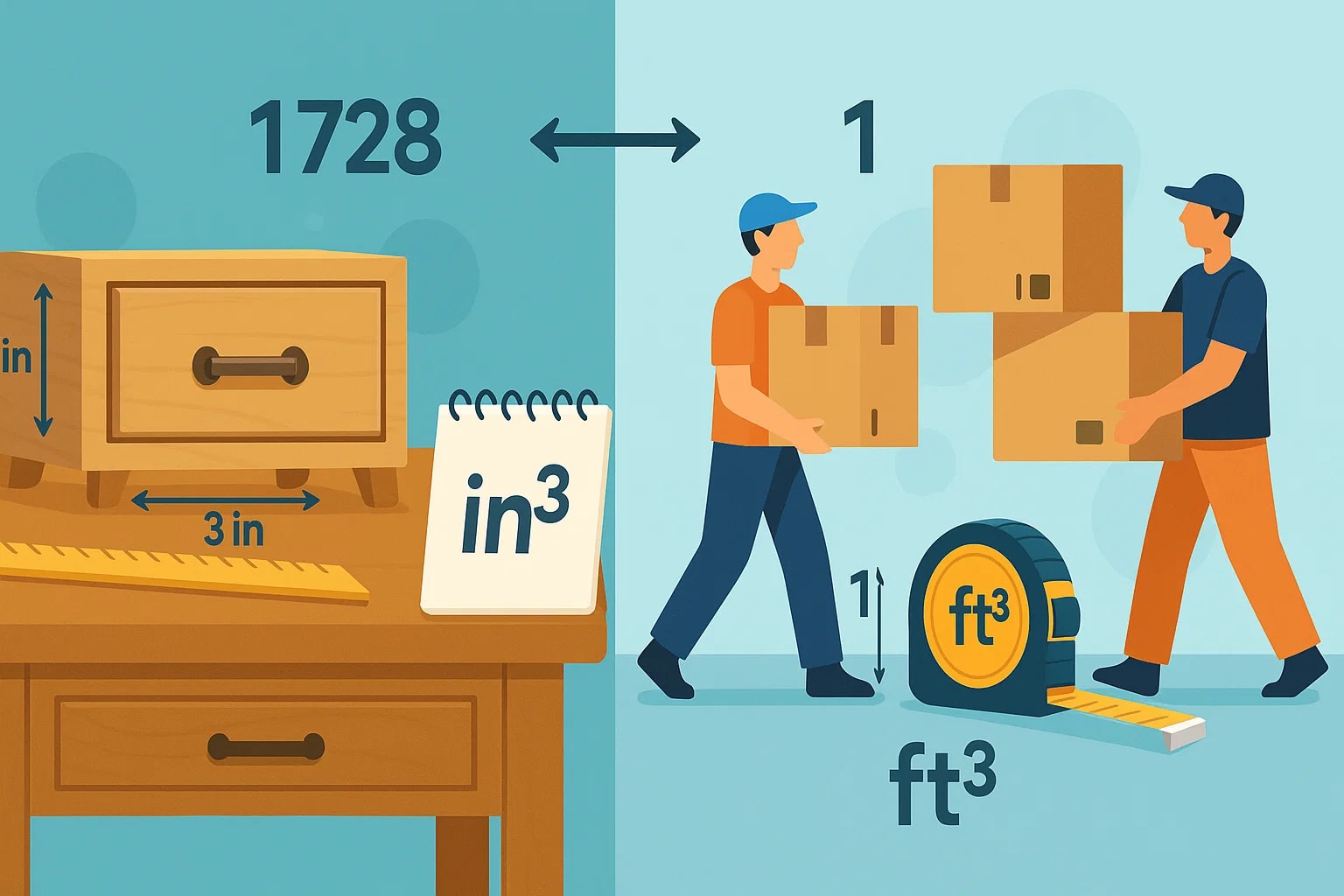 เครื่องมือแปลงลูกบาศก์นิ้วเป็นลูกบาศก์ฟุต