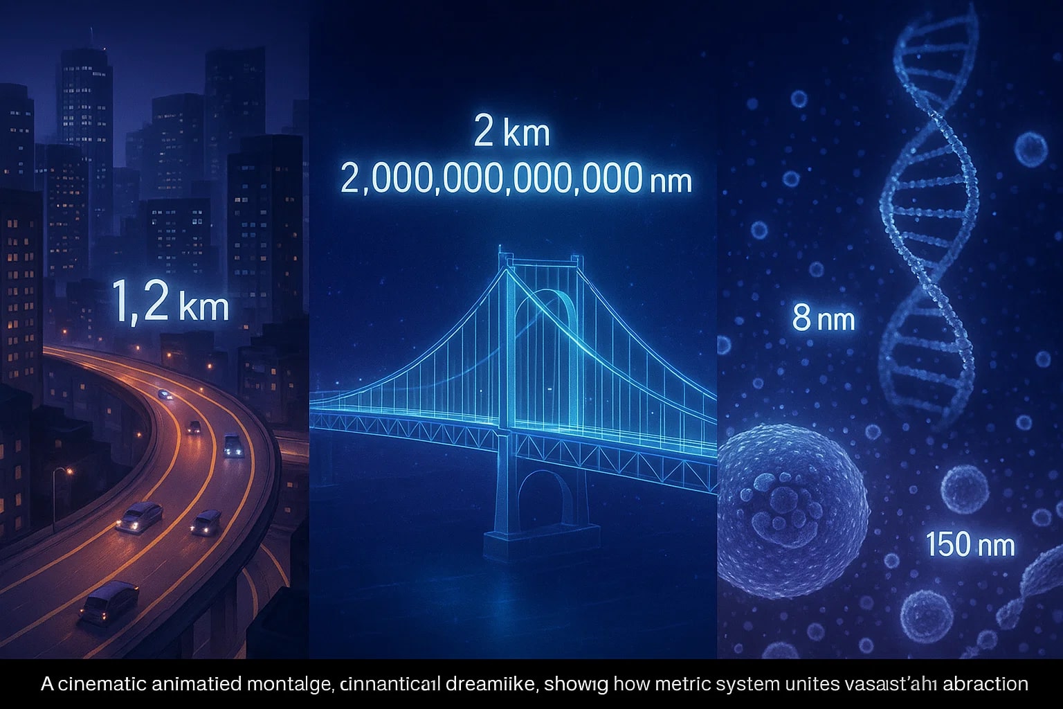 เครื่องมือแปลงกิโลเมตรเป็นนาโนเมตร