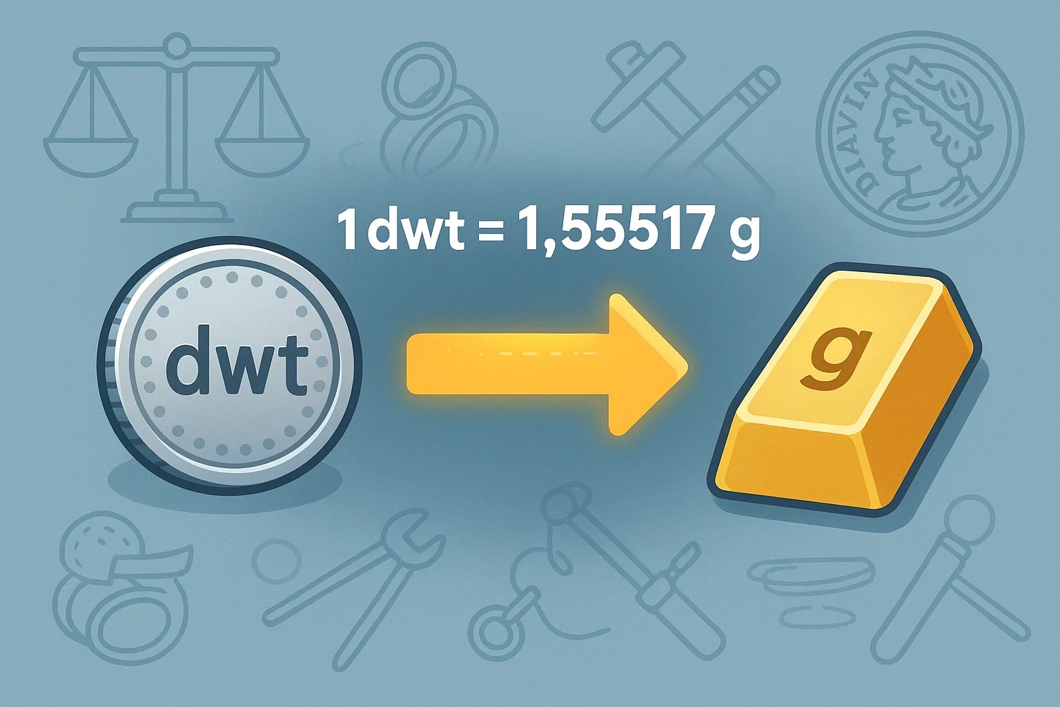 ตัวแปลงหน่วยเพนนีเวทเป็นกรัม