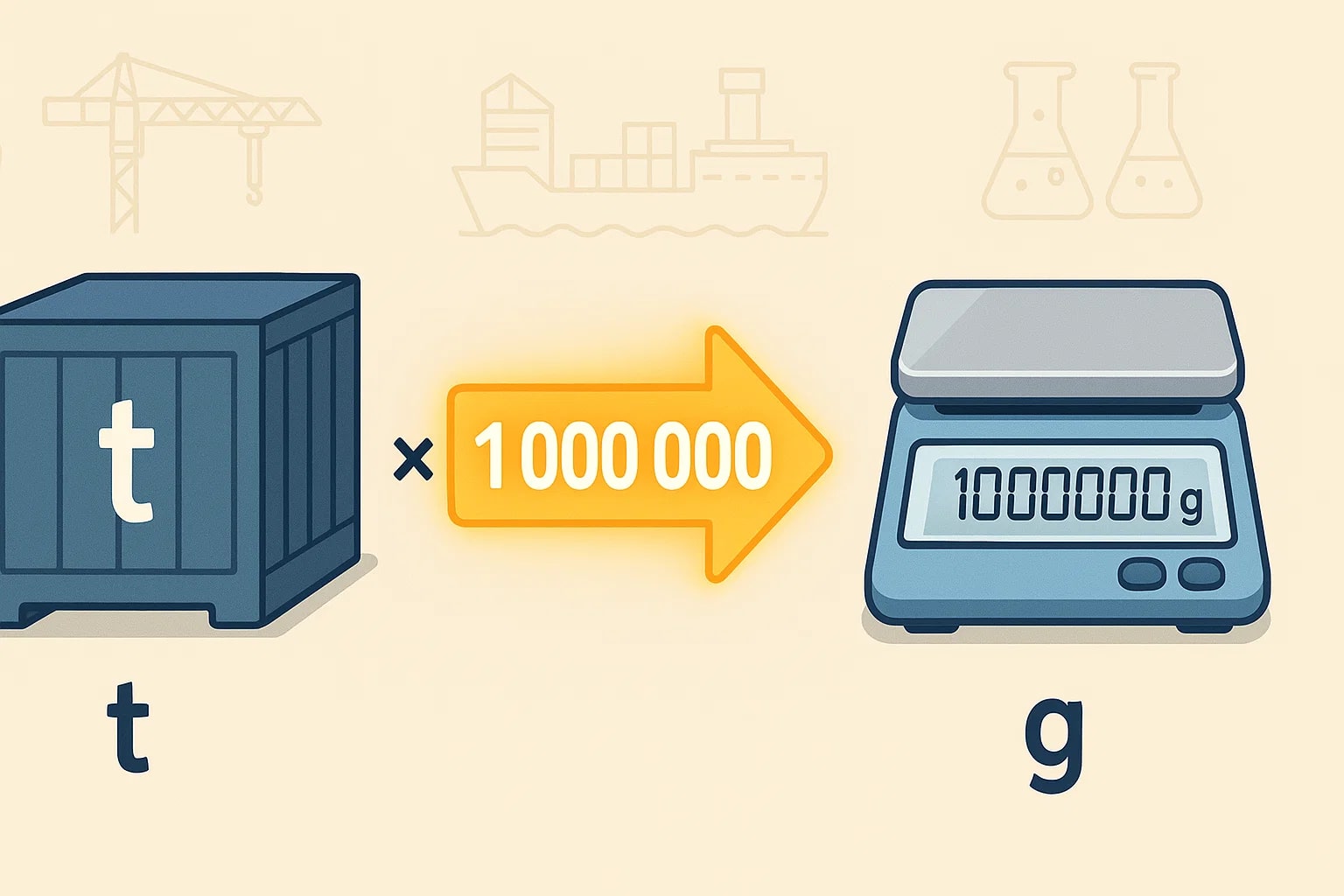 เครื่องมือแปลงตันเป็นกรัม