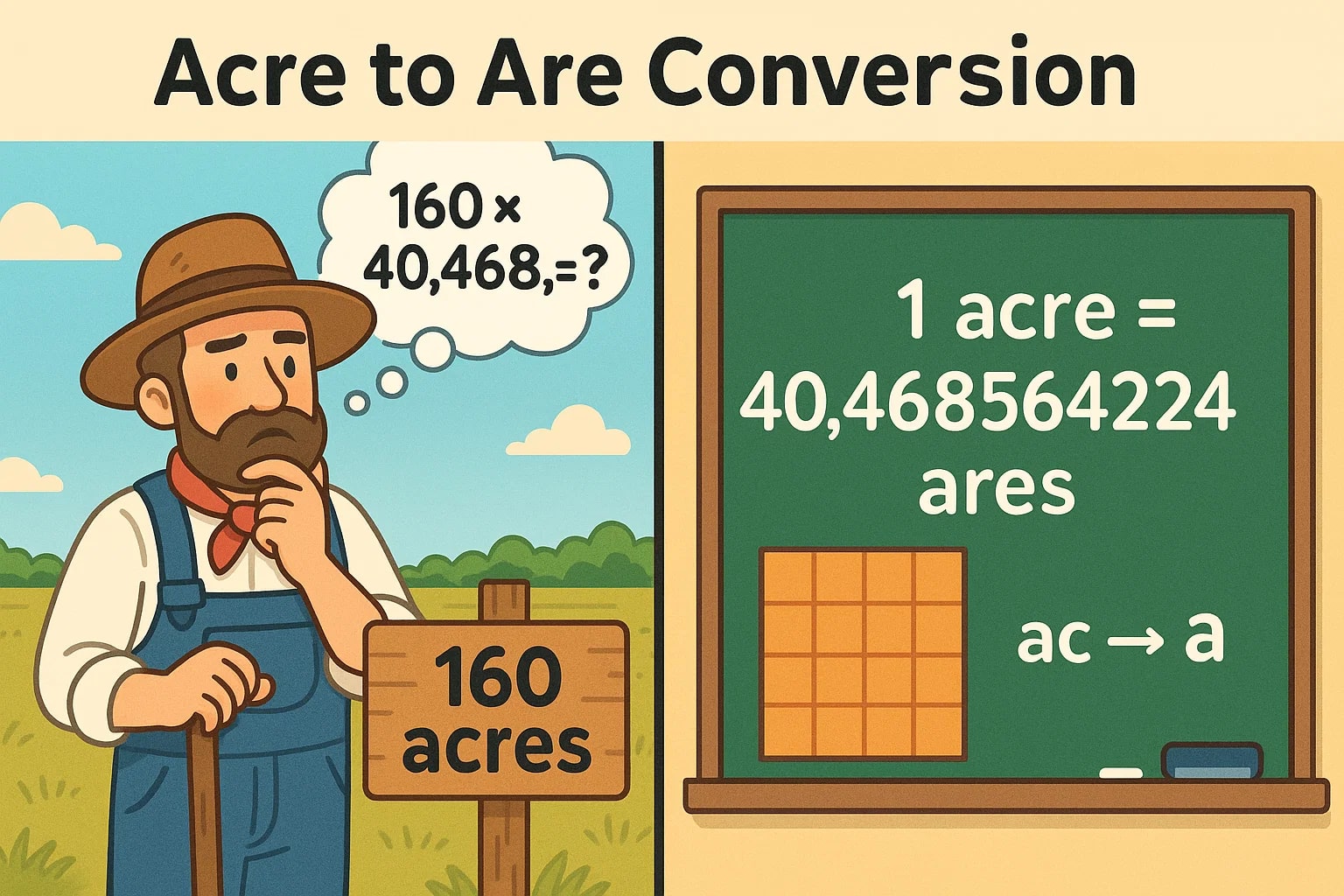 Acres to Ares Converter