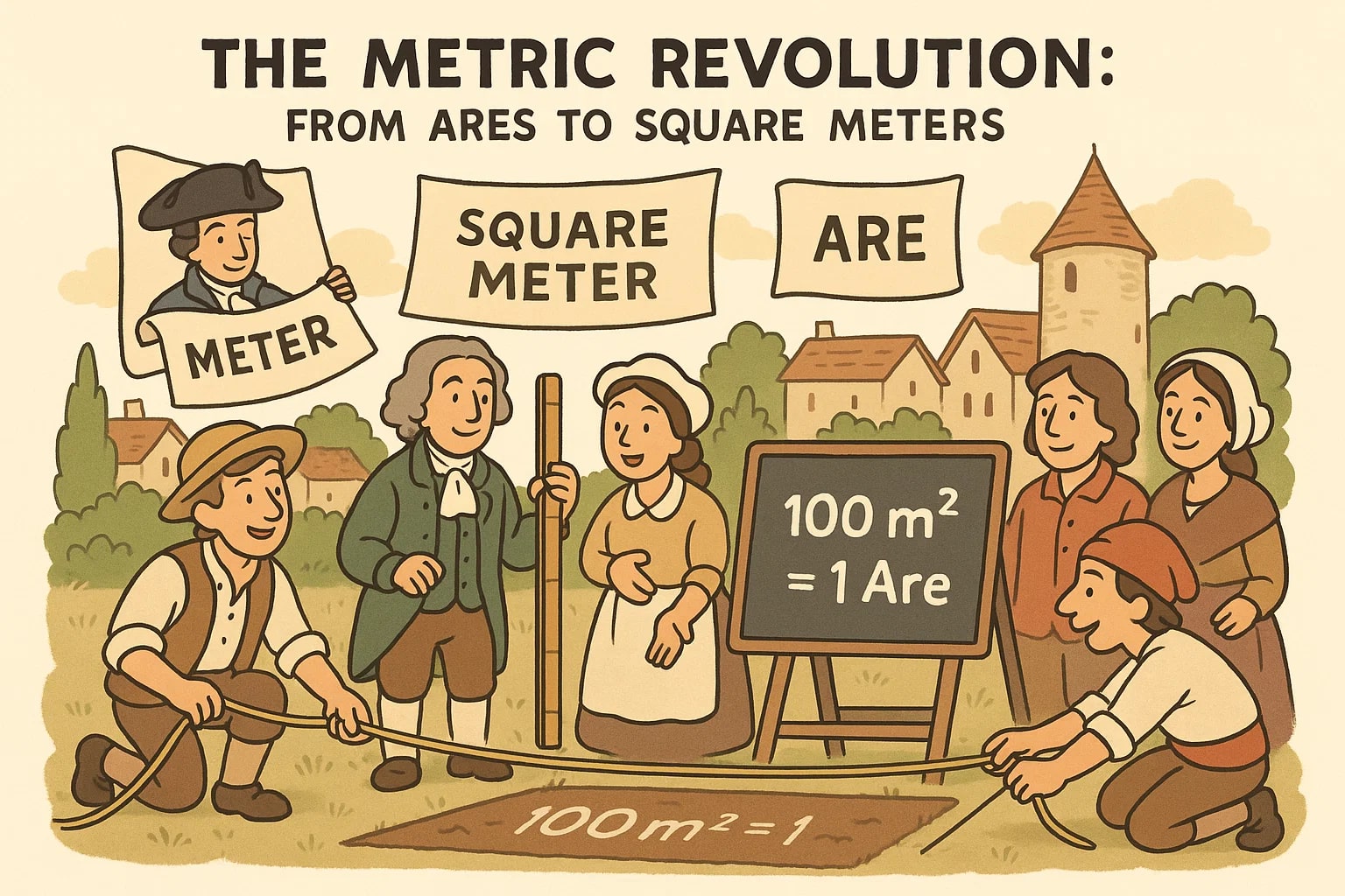 เครื่องมือแปลงเอเรเป็นตารางเมตร